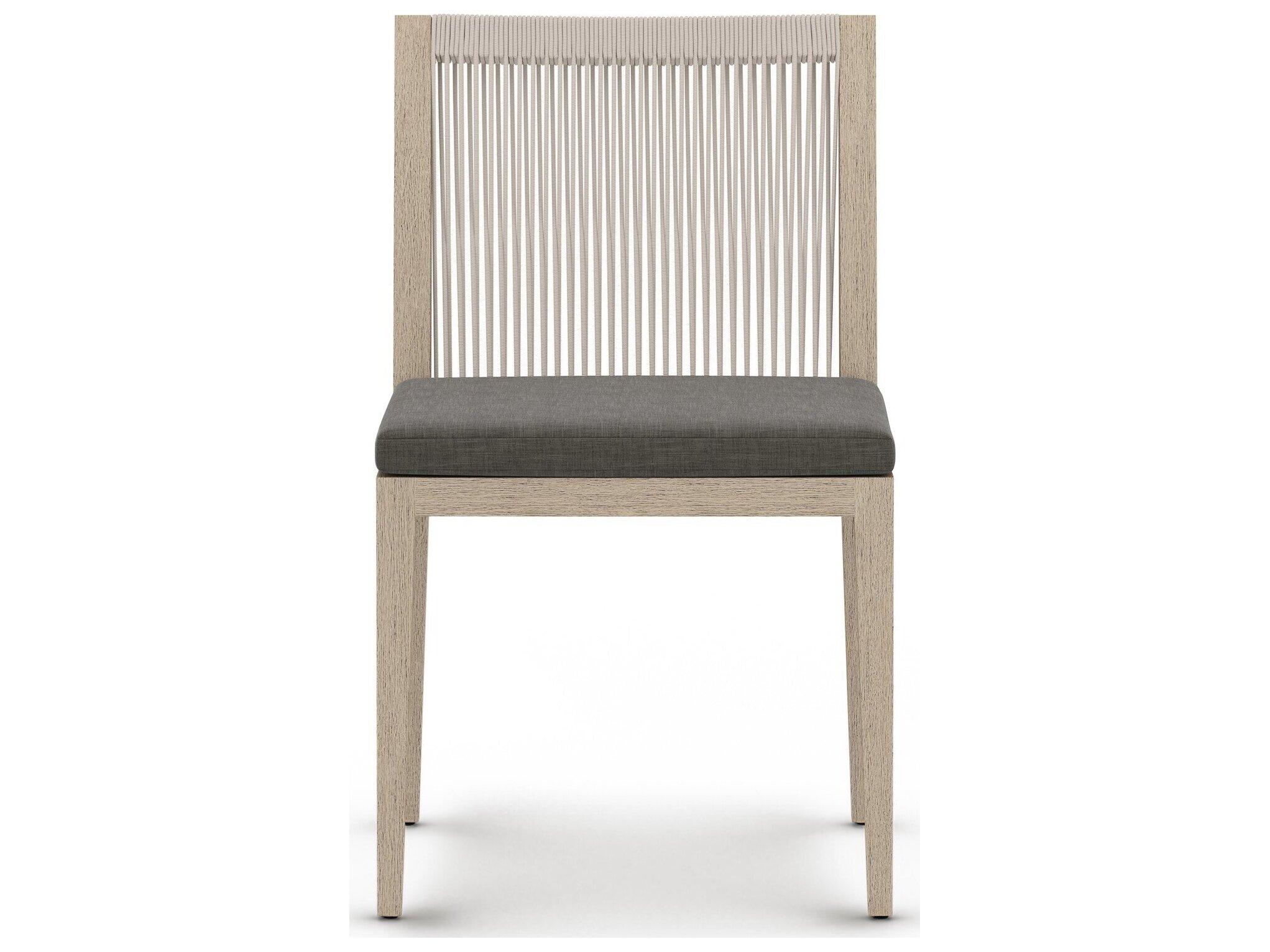 Four Hands Outdoor Solano Charcoal / Washed Brown / Grey Rope Dining Chair