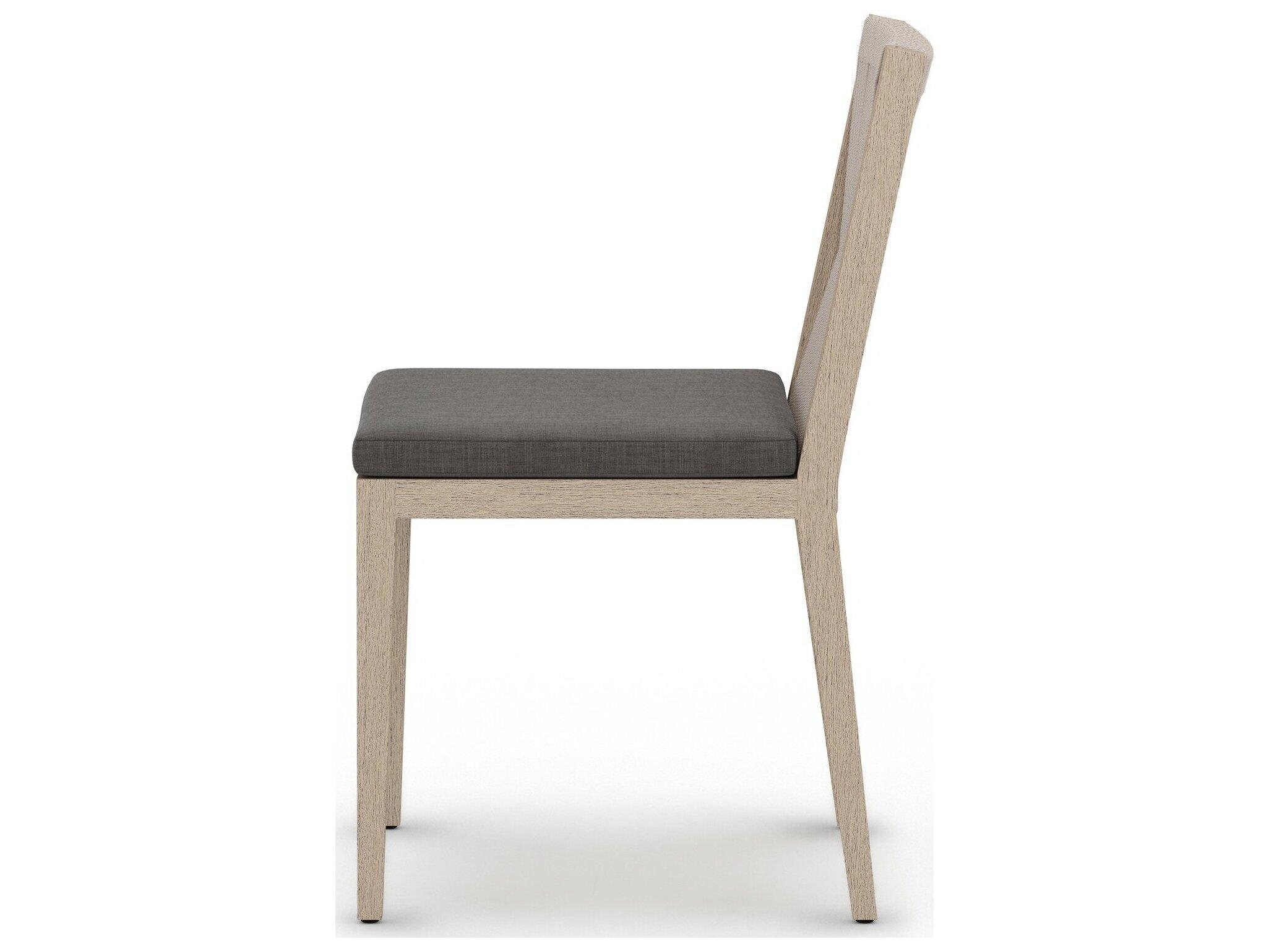 Four Hands Outdoor Solano Charcoal / Washed Brown / Grey Rope Dining Chair