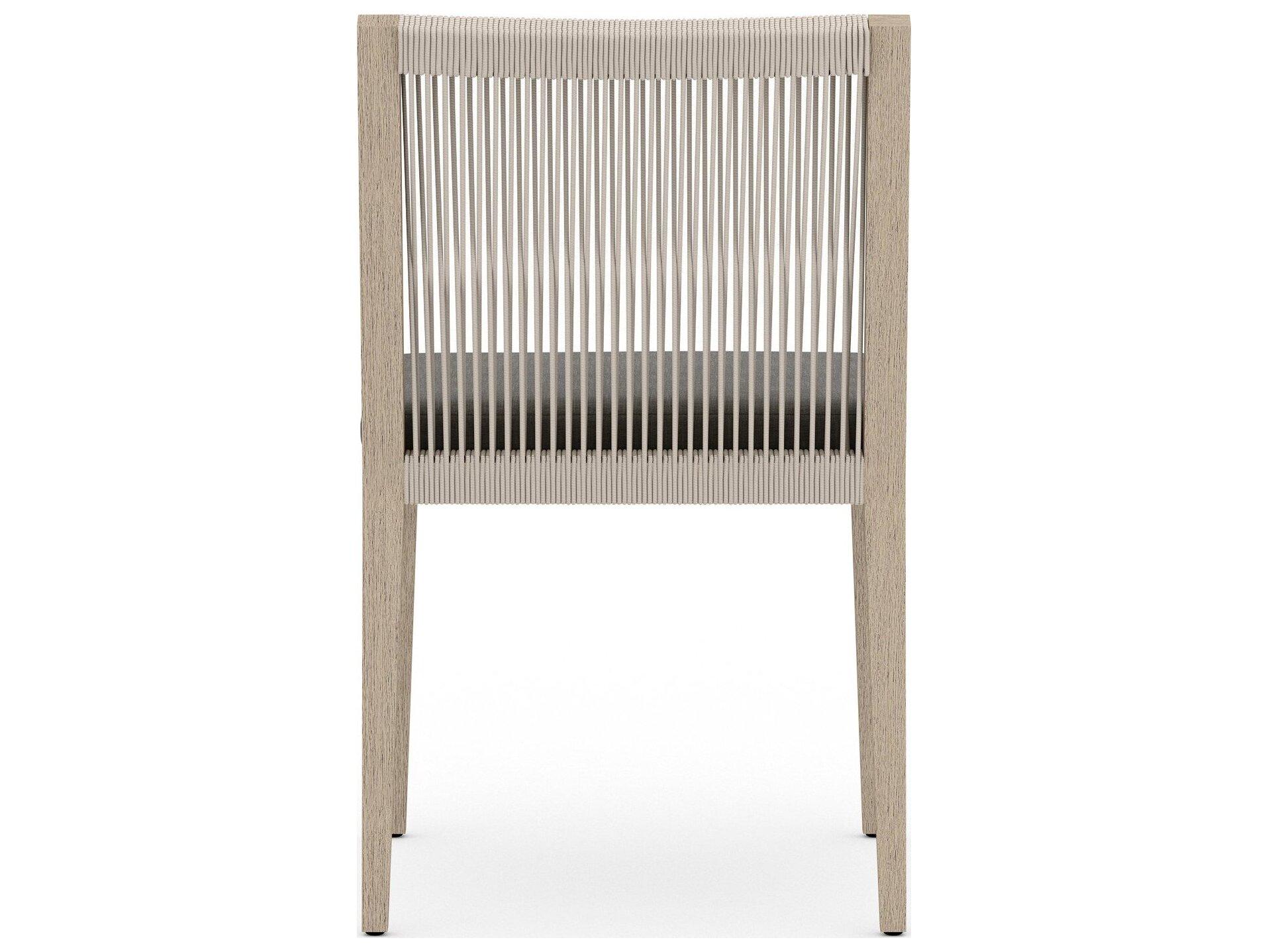 Four Hands Outdoor Solano Charcoal / Washed Brown / Grey Rope Dining Chair