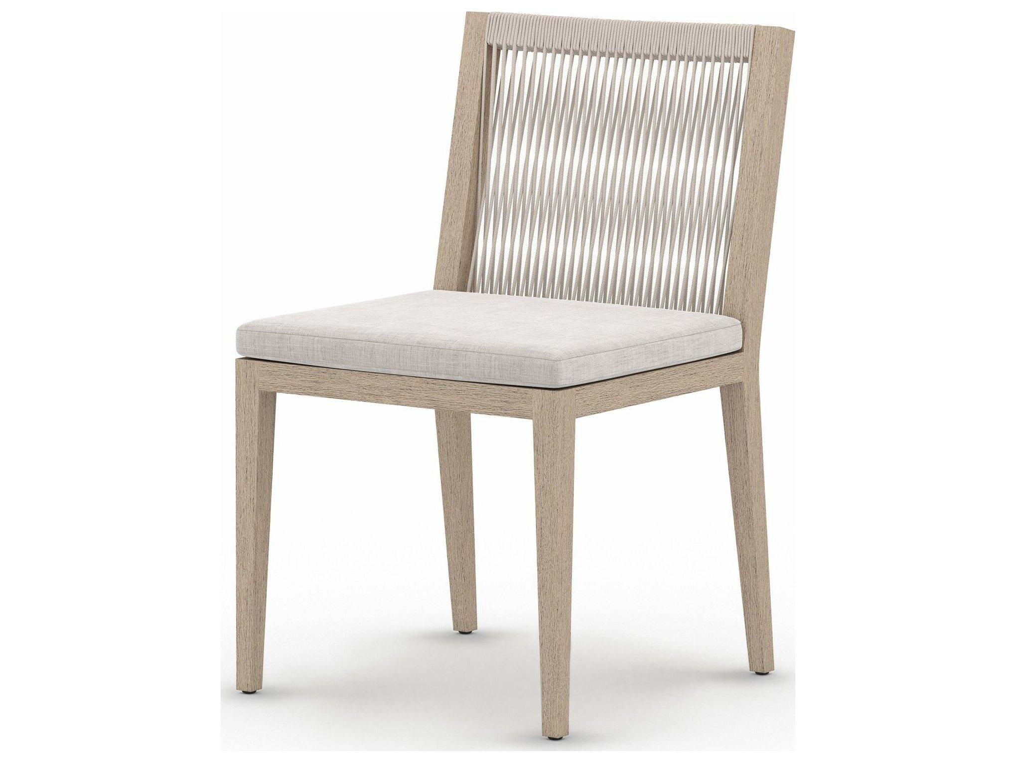 Four Hands Outdoor Solano Stone / Washed Brown / Grey Rope Dining Chair