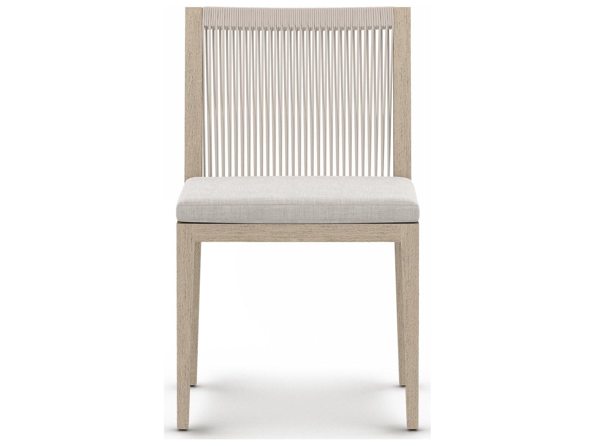 Four Hands Outdoor Solano Stone / Washed Brown / Grey Rope Dining Chair