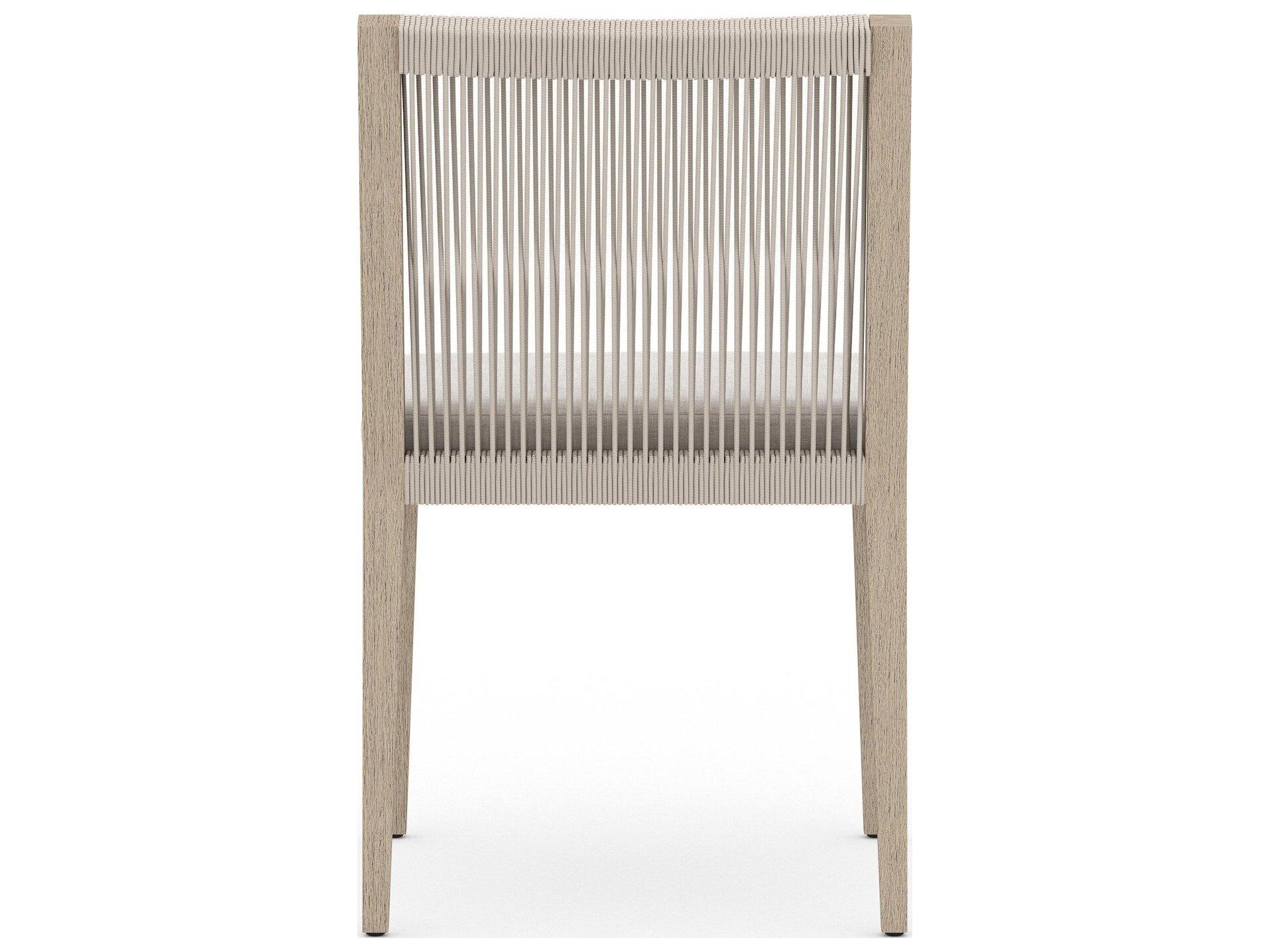 Four Hands Outdoor Solano Stone / Washed Brown / Grey Rope Dining Chair