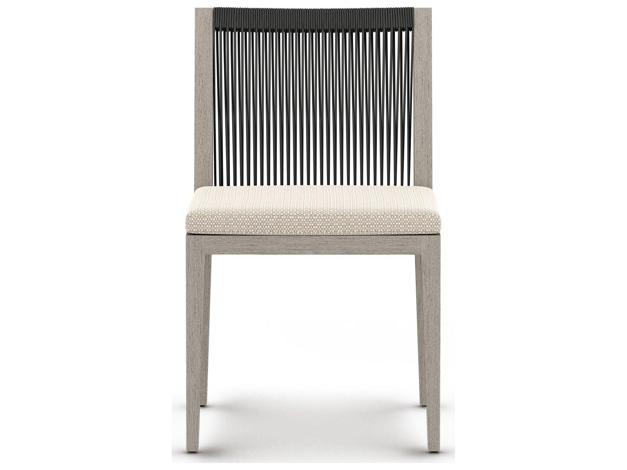 Four Hands Outdoor Solano Faye Sand / Weathered Grey / Dark Grey Rope Dining Chair