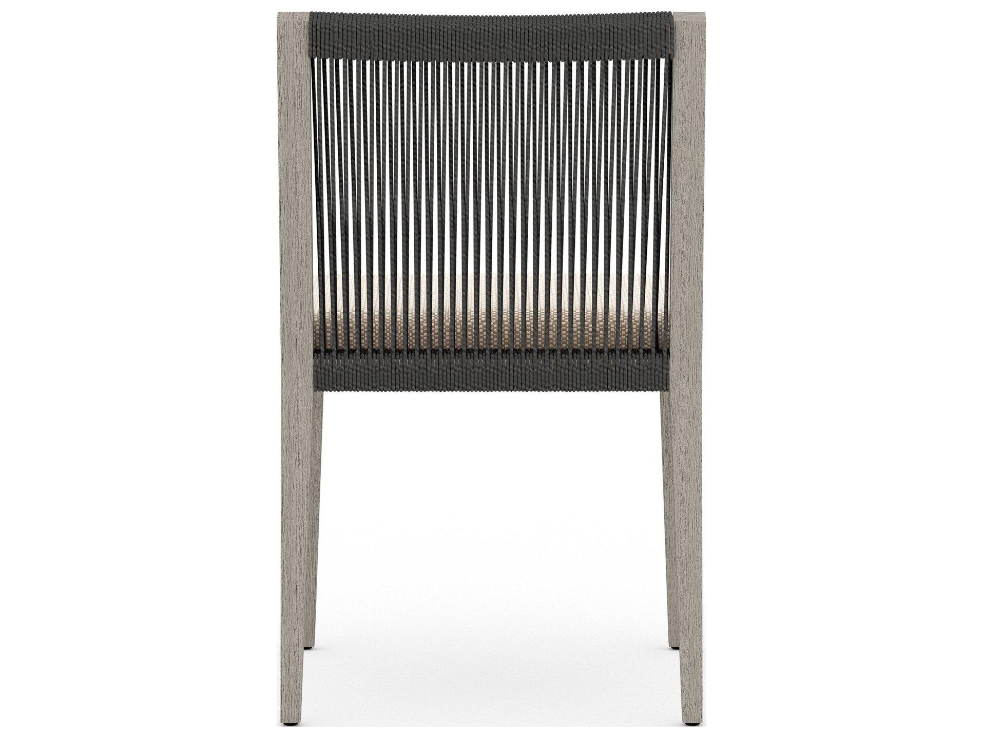 Four Hands Outdoor Solano Faye Sand / Weathered Grey / Dark Grey Rope Dining Chair