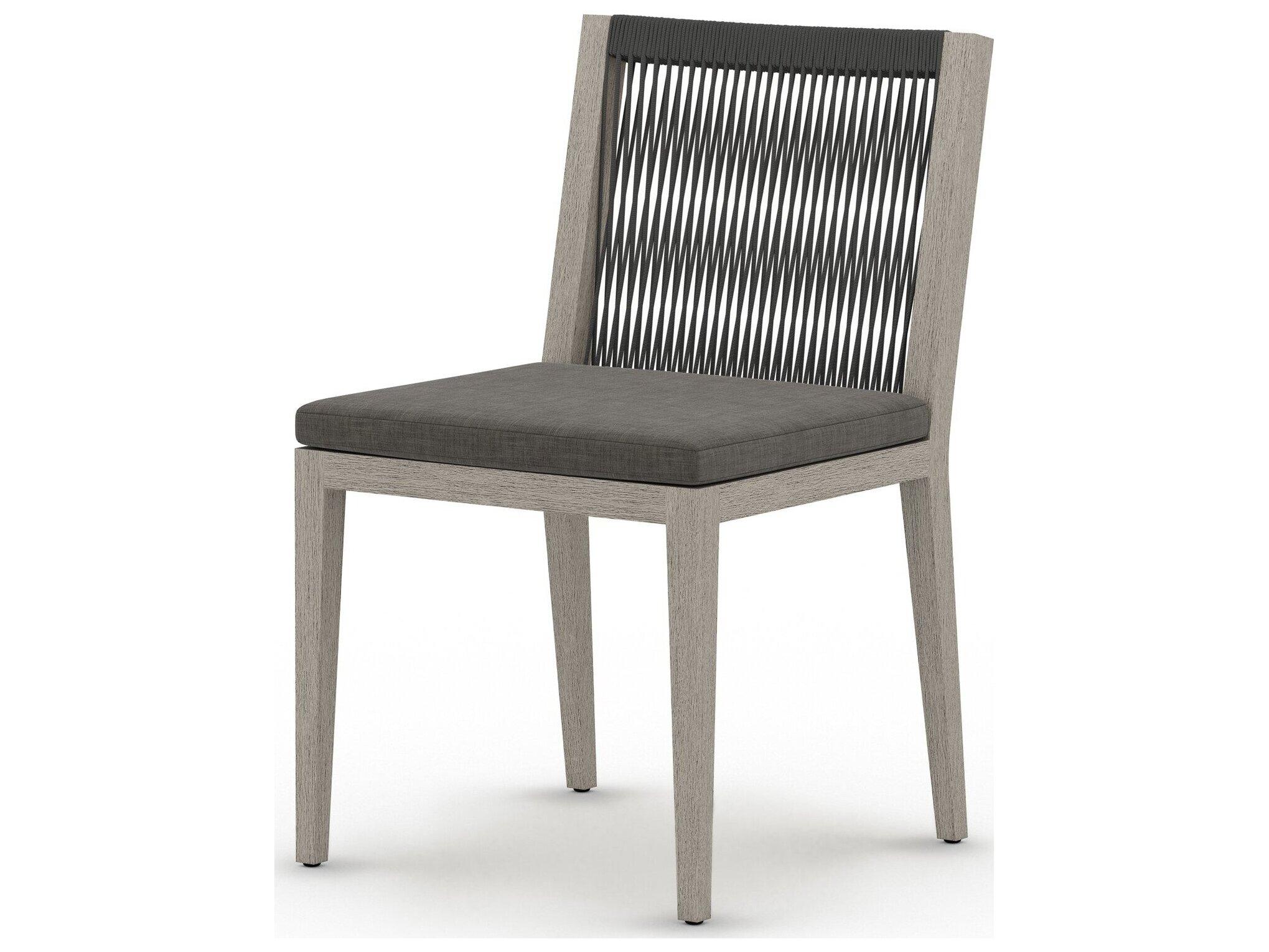 Four Hands Outdoor Solano Charcoal / Weathered Grey / Dark Grey Rope Dining Chair