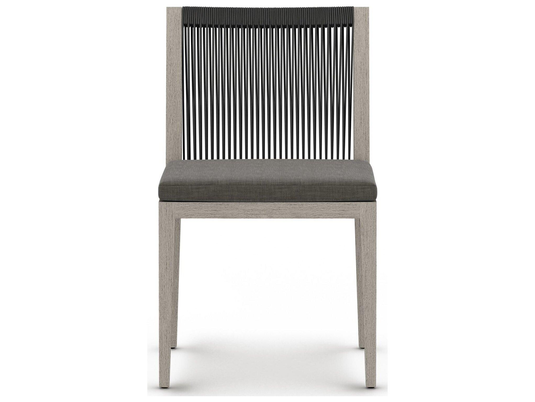Four Hands Outdoor Solano Charcoal / Weathered Grey / Dark Grey Rope Dining Chair