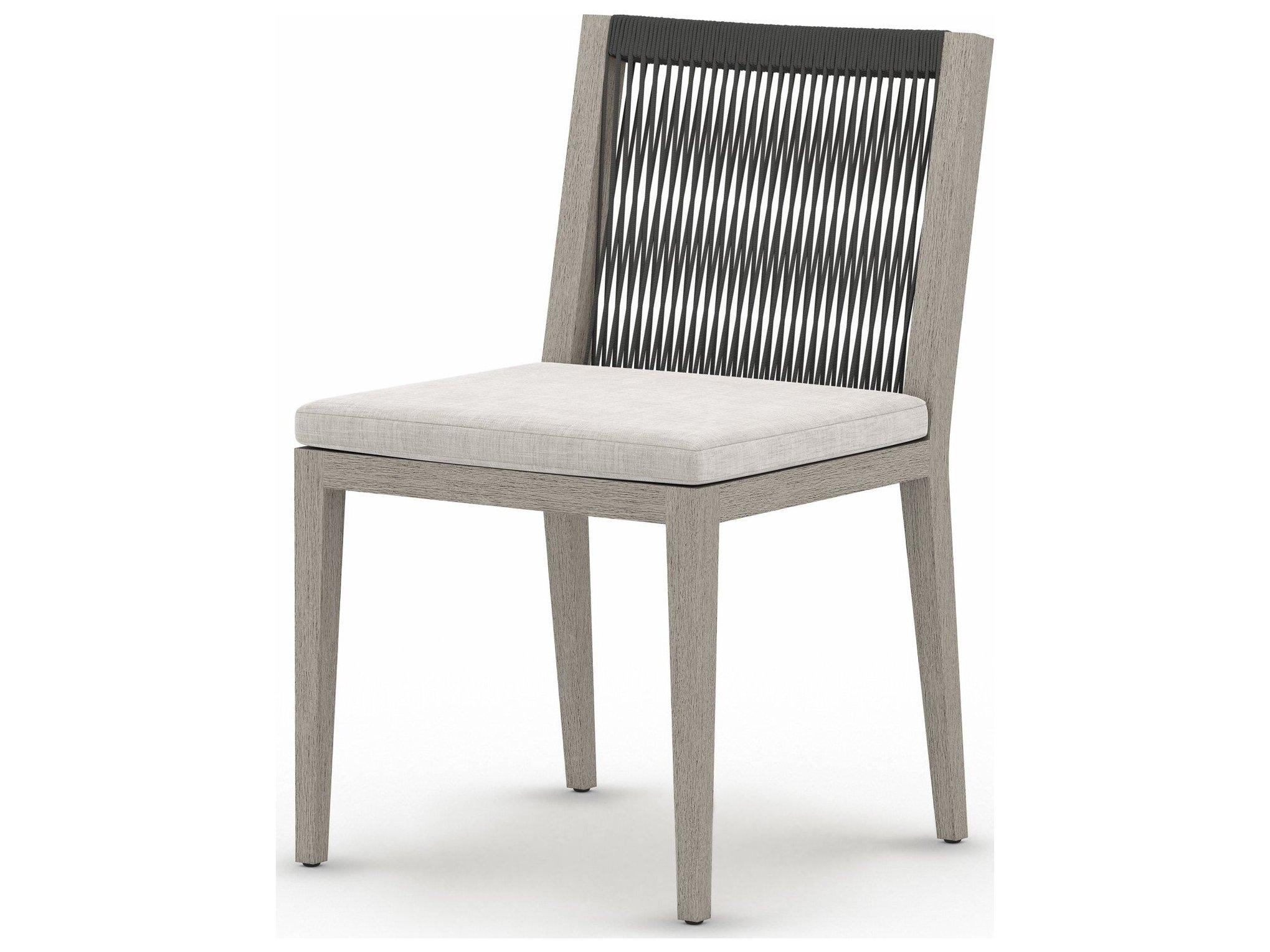 Four Hands Outdoor Solano Stone Grey / Weathered Grey / Dark Rope Dining Chair