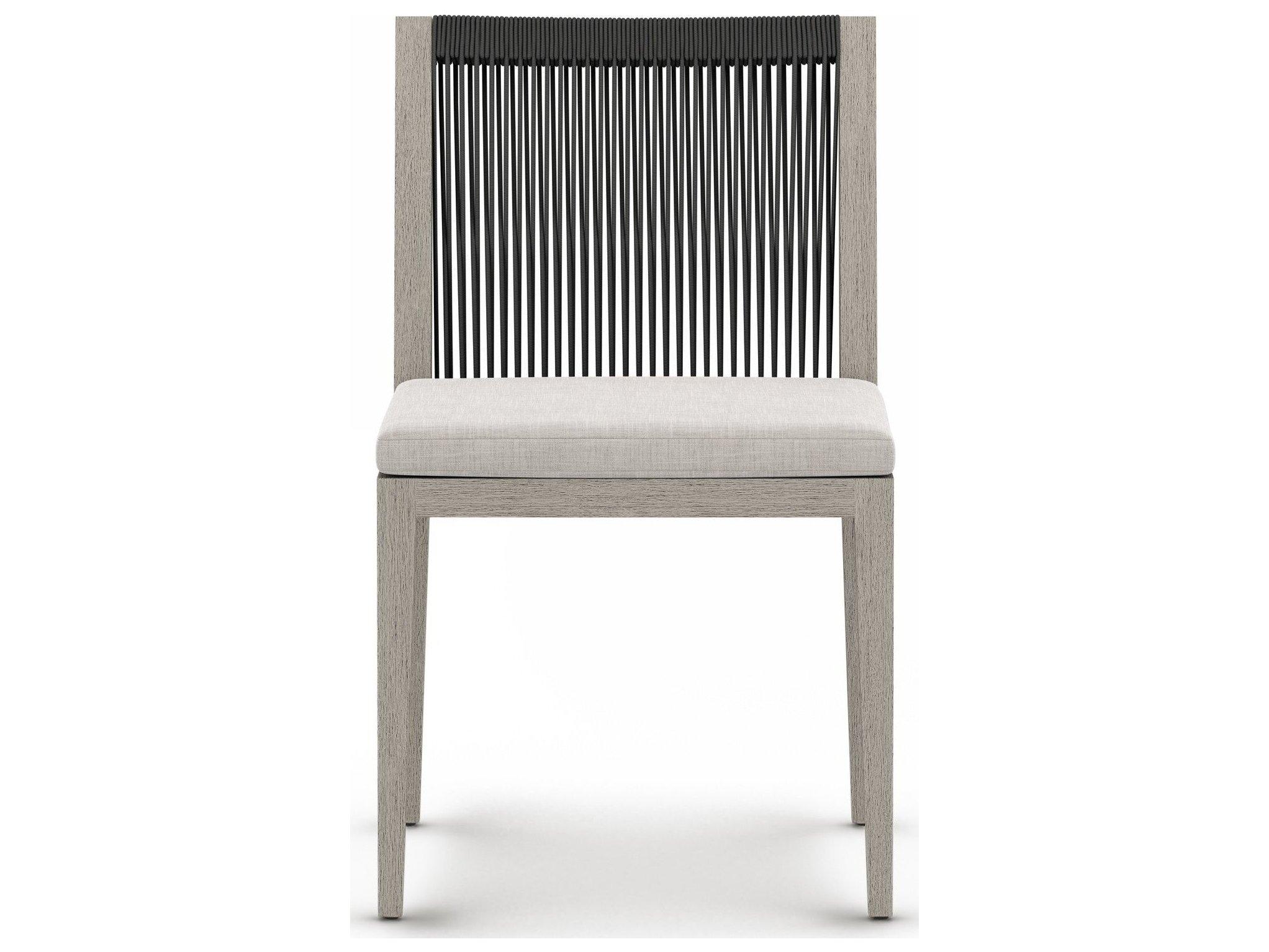 Four Hands Outdoor Solano Stone Grey / Weathered Grey / Dark Rope Dining Chair
