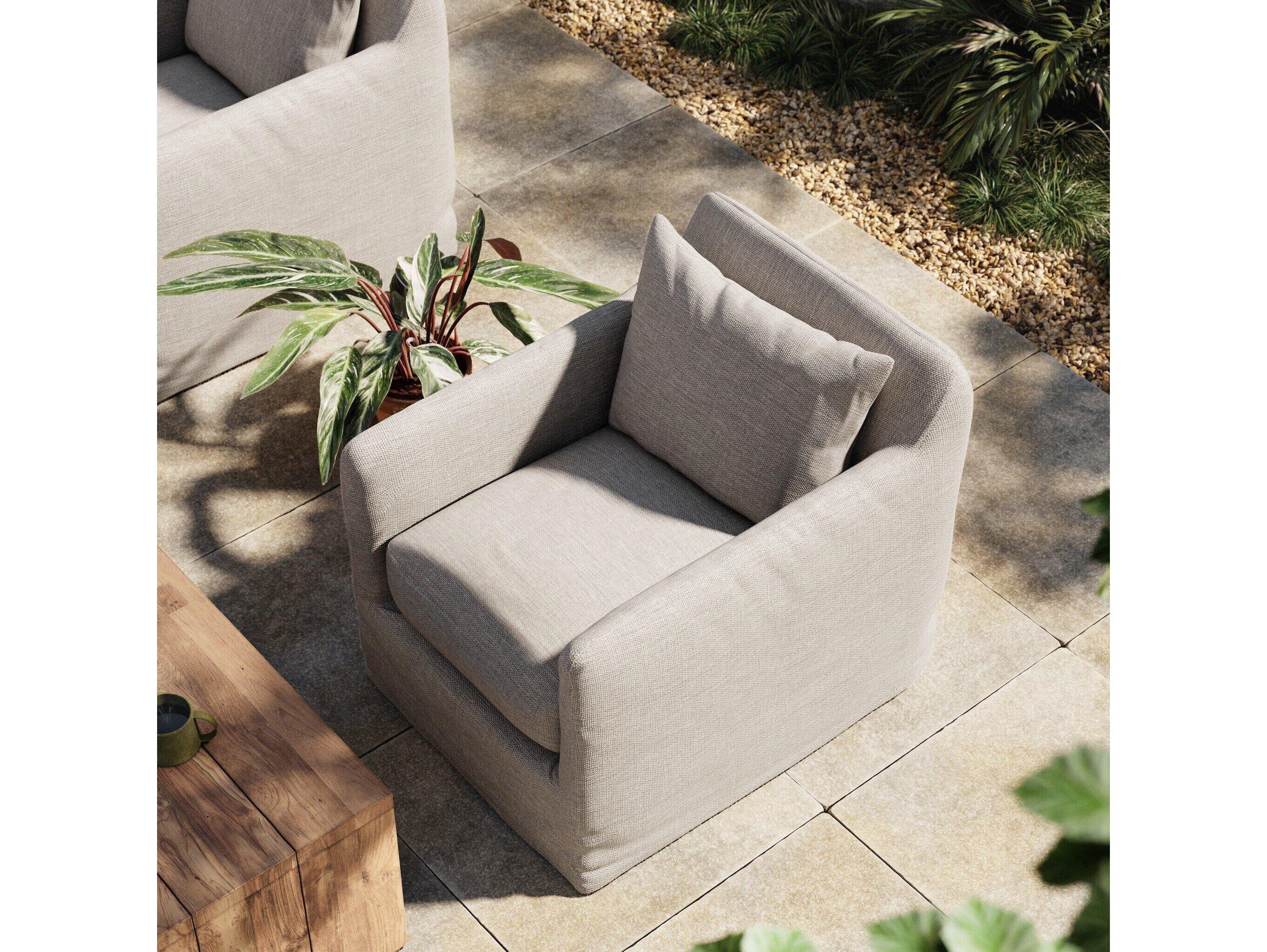 Four Hands Outdoor Solano Stone Grey Lounge Chair