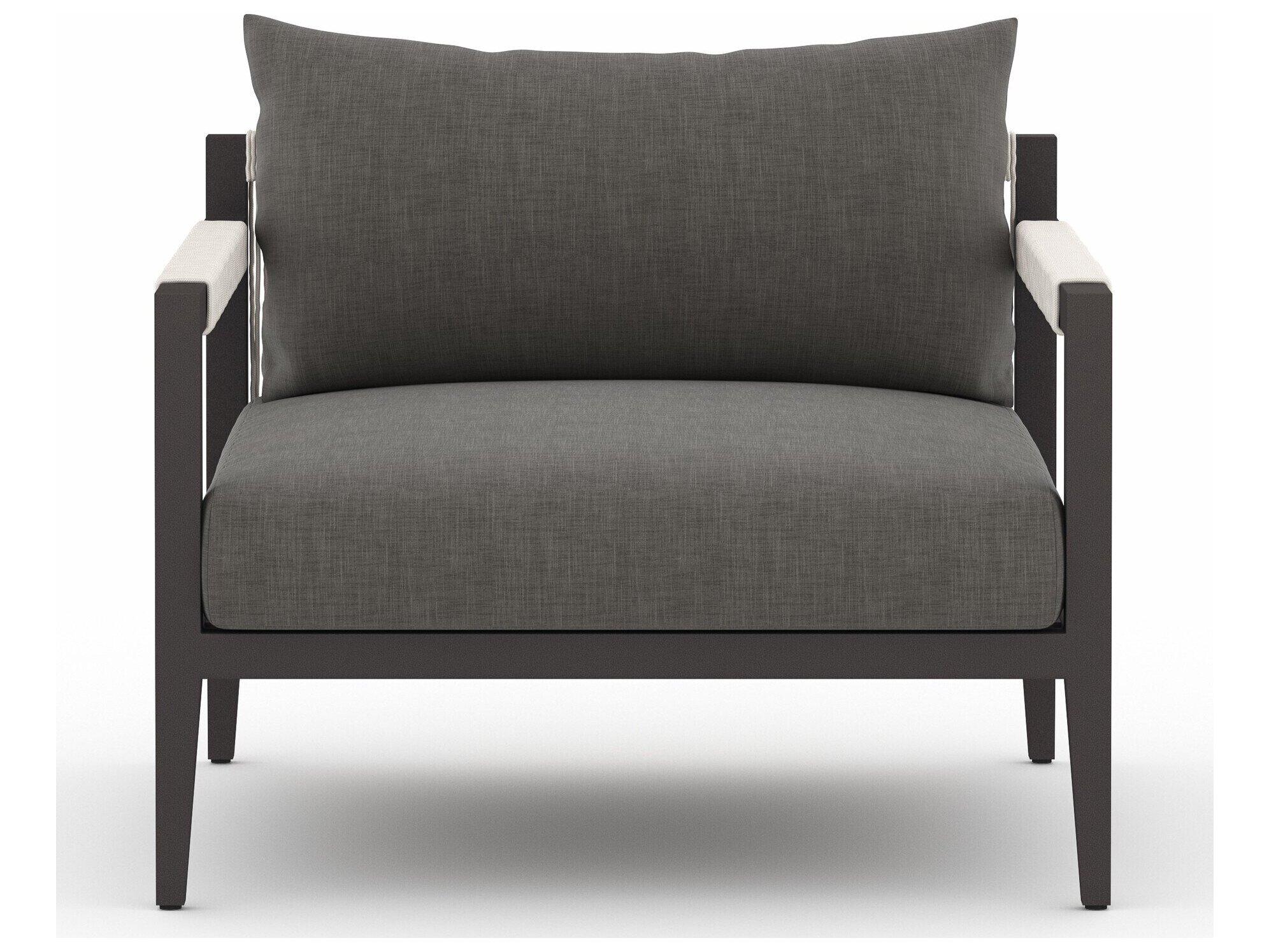 Four Hands Outdoor Solano Charcoal / Bronze / Ivory Rope Lounge Chair