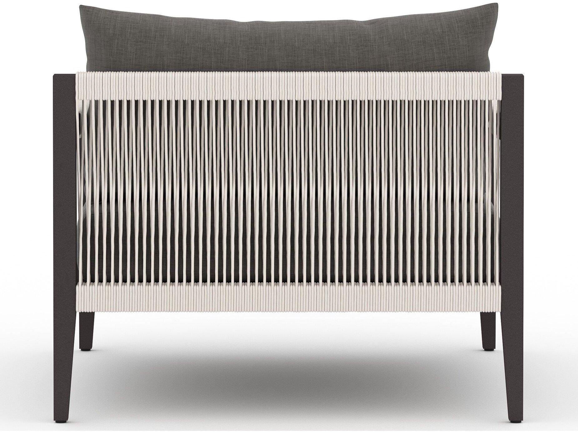 Four Hands Outdoor Solano Charcoal / Bronze / Ivory Rope Lounge Chair