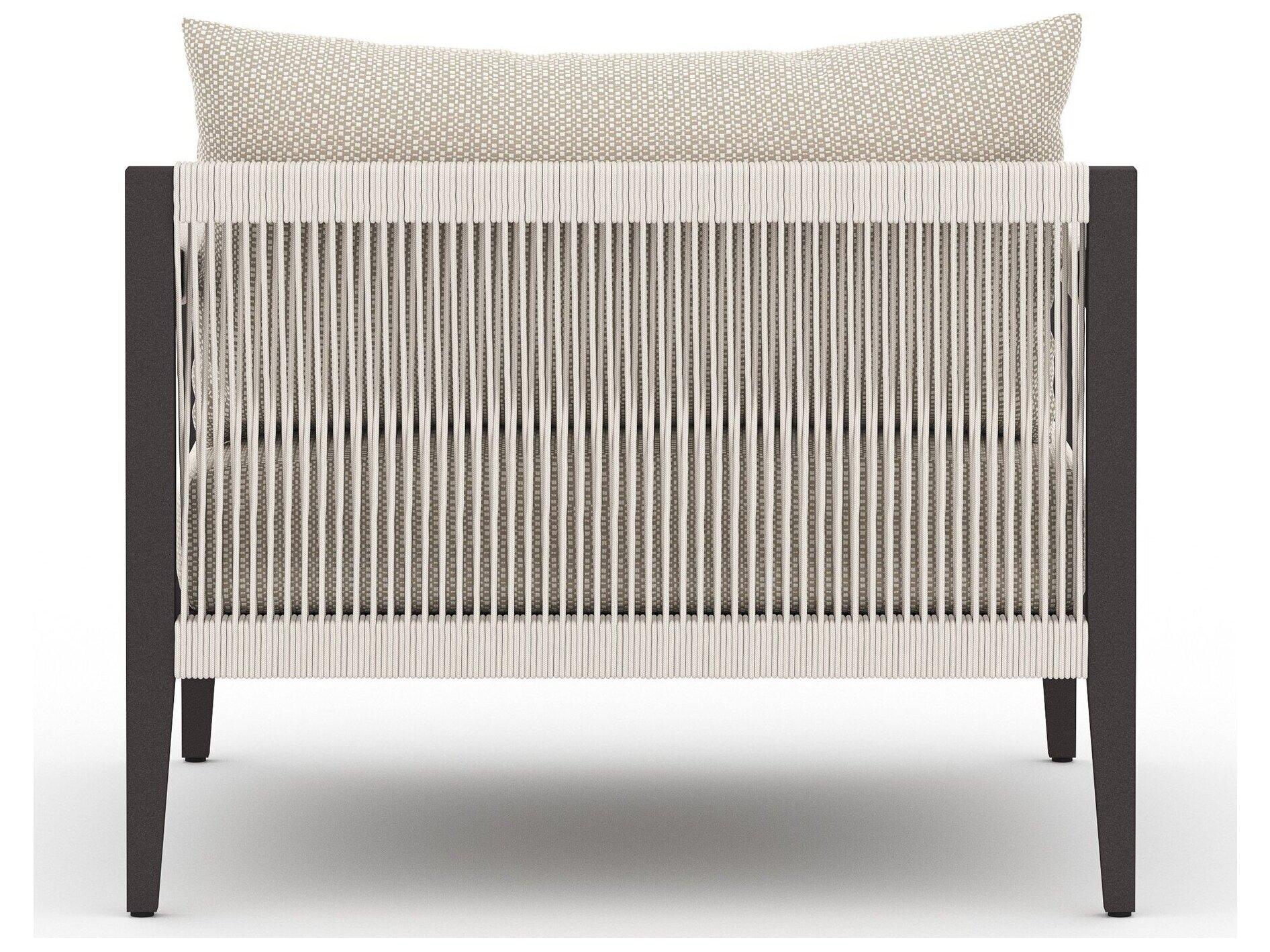 Four Hands Outdoor Solano Faye Sand / Bronze / Ivory Rope Lounge Chair