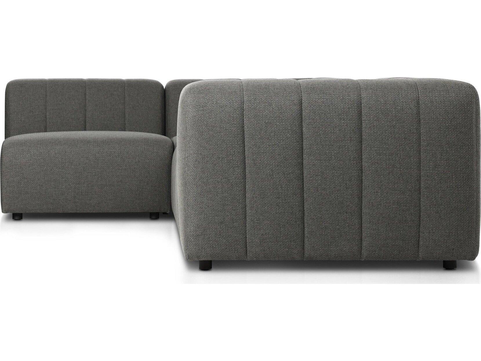 Four Hands Outdoor Solano Hayes Charcoal 4-Piece Sectional Sofa