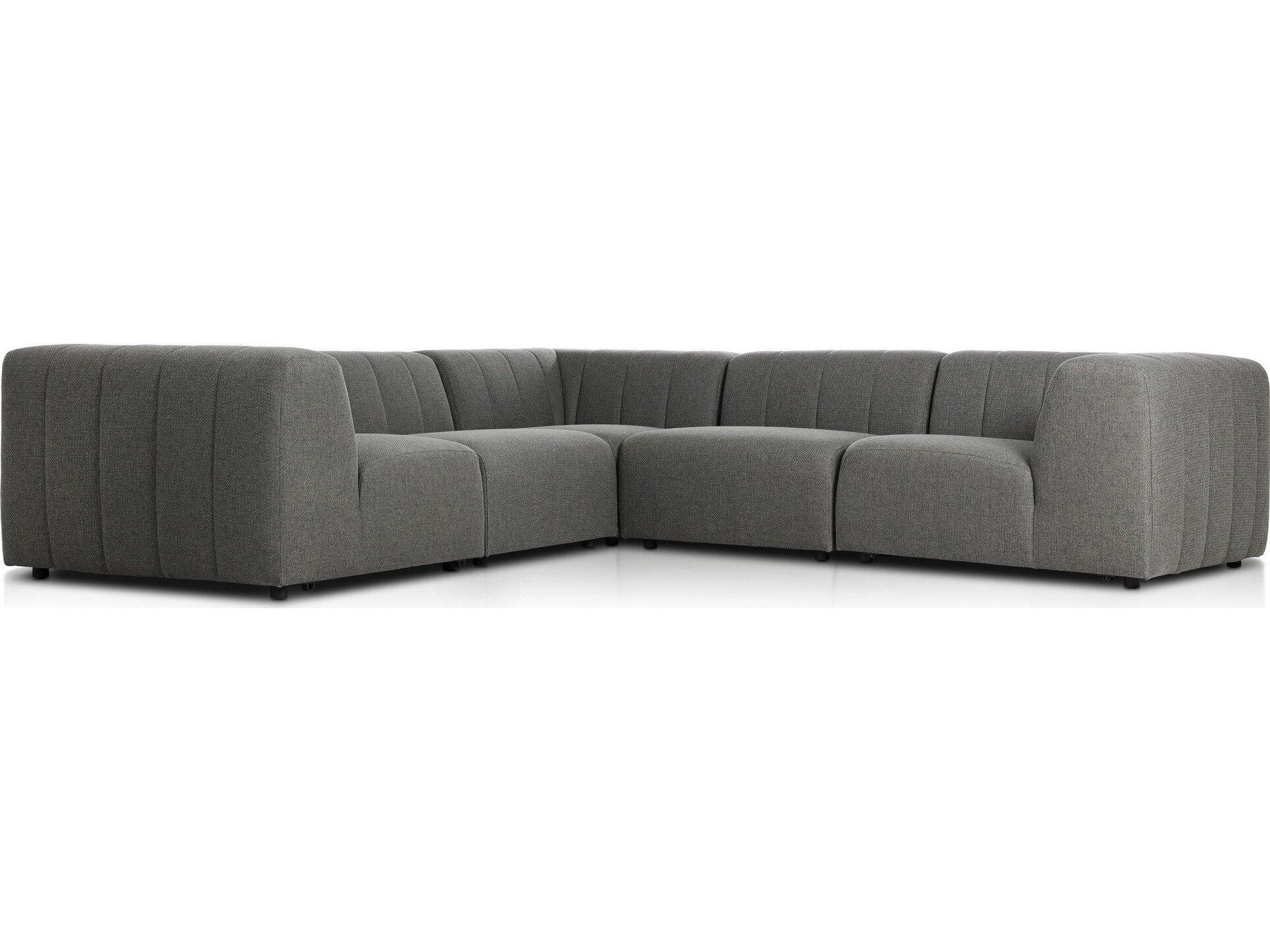 Four Hands Outdoor Solano Hayes Charcoal 5-Piece Sectional Sofa