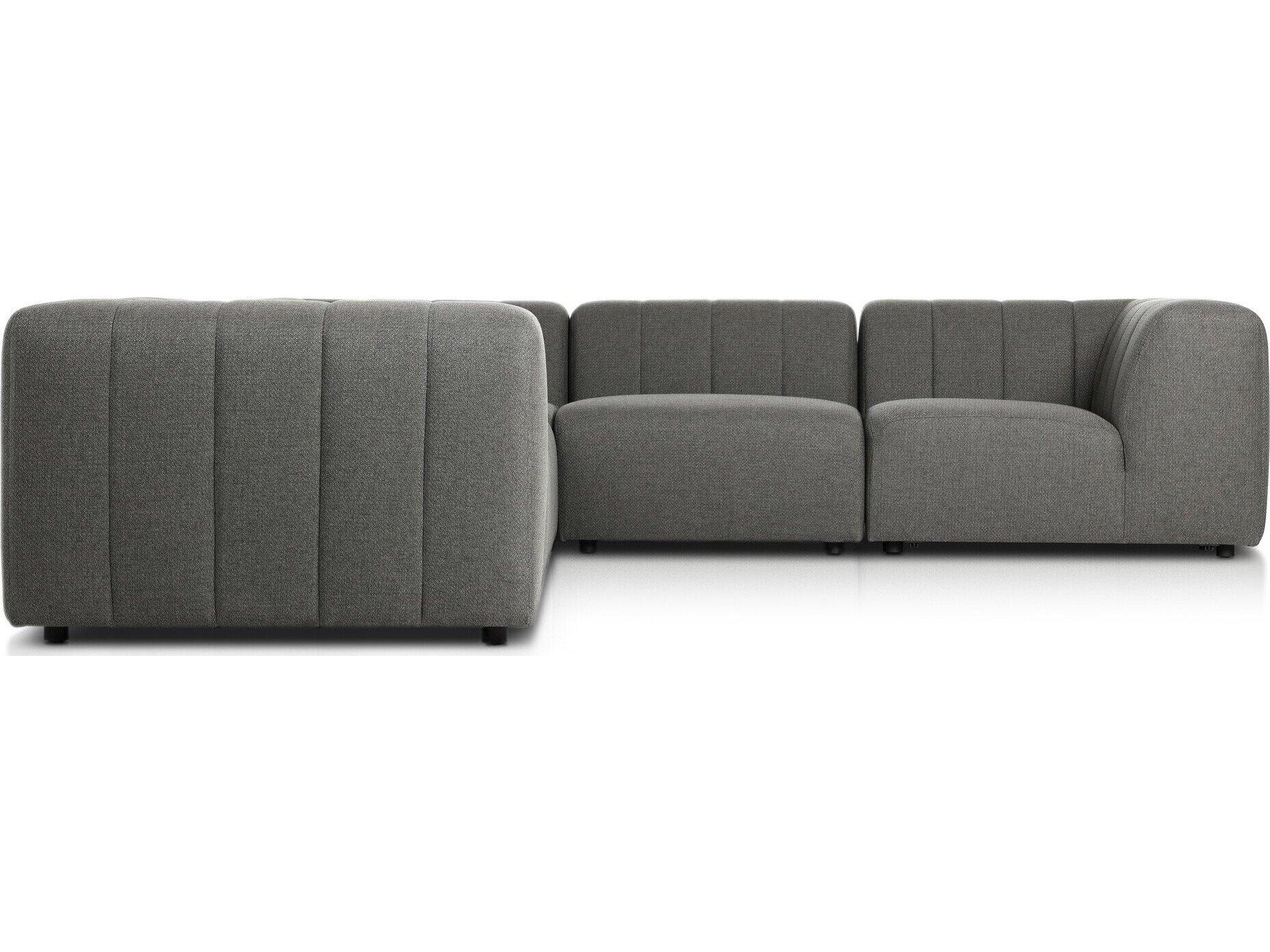 Four Hands Outdoor Solano Hayes Charcoal 5-Piece Sectional Sofa