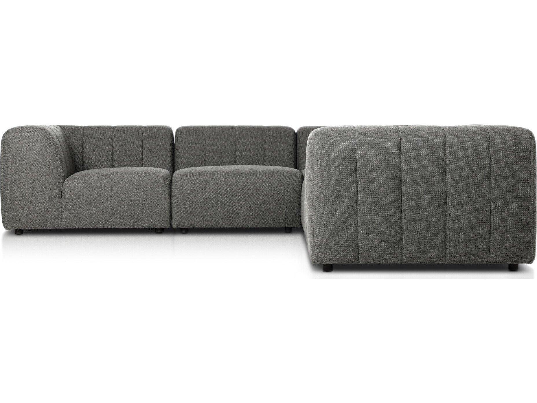 Four Hands Outdoor Solano Hayes Charcoal 5-Piece Sectional Sofa