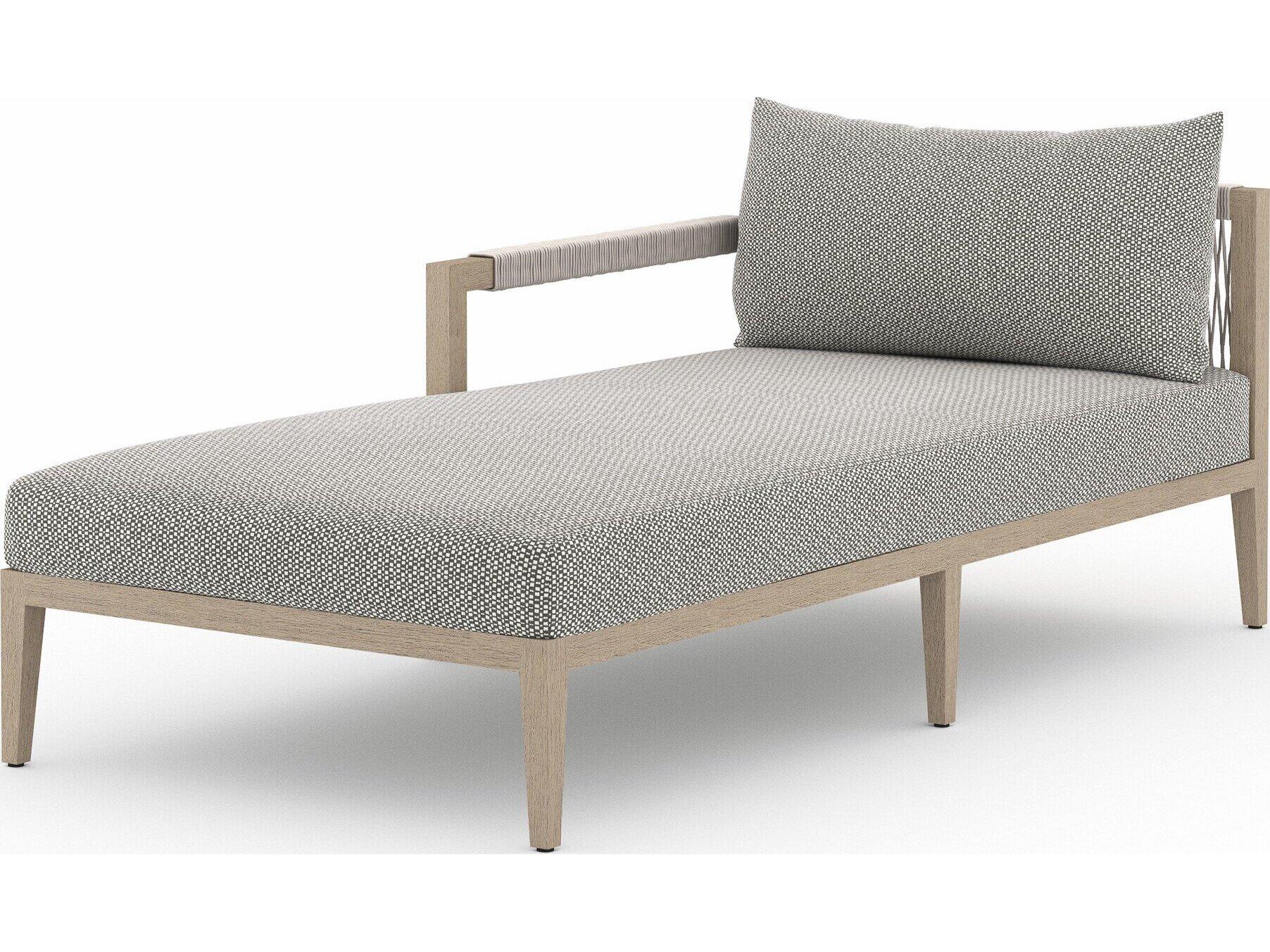 Four Hands Outdoor Solano Faye Ash / Natural / Grey Rope Left Arm Facing Chaise Lounge