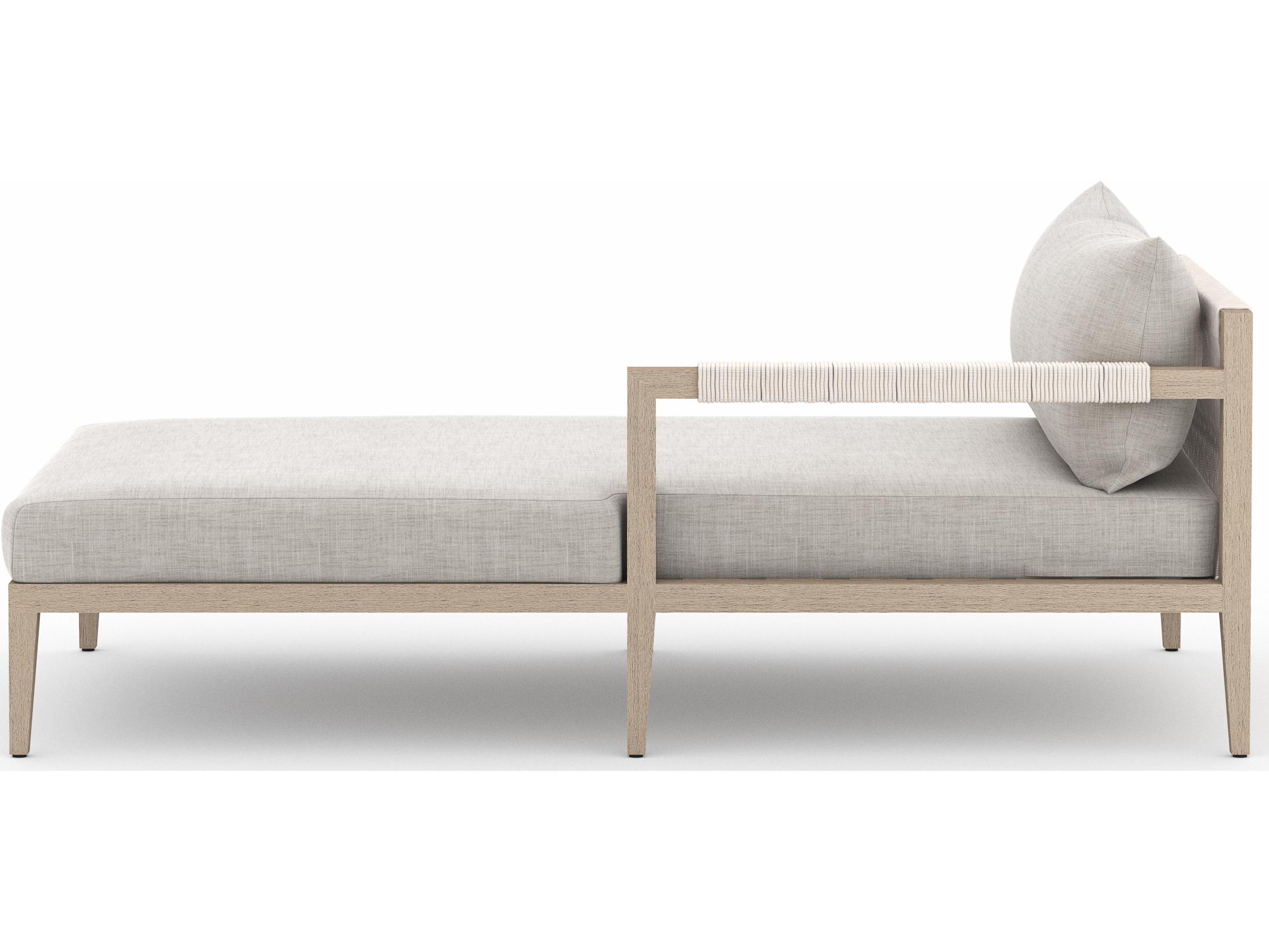 Luxecor Globetrotter Outdoor Stone Grey / Natural Rope Right Arm Facing Chaise Lounge