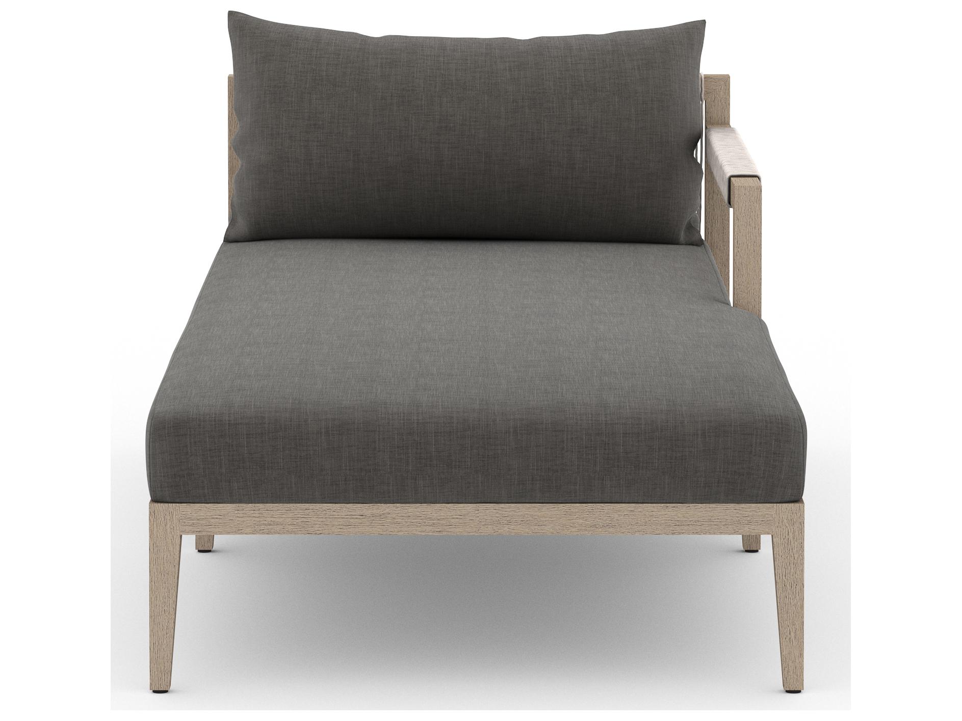 Luxecor Globetrotter Outdoor Charcoal / Natural Grey Rope Right Arm Facing Chaise Lounge