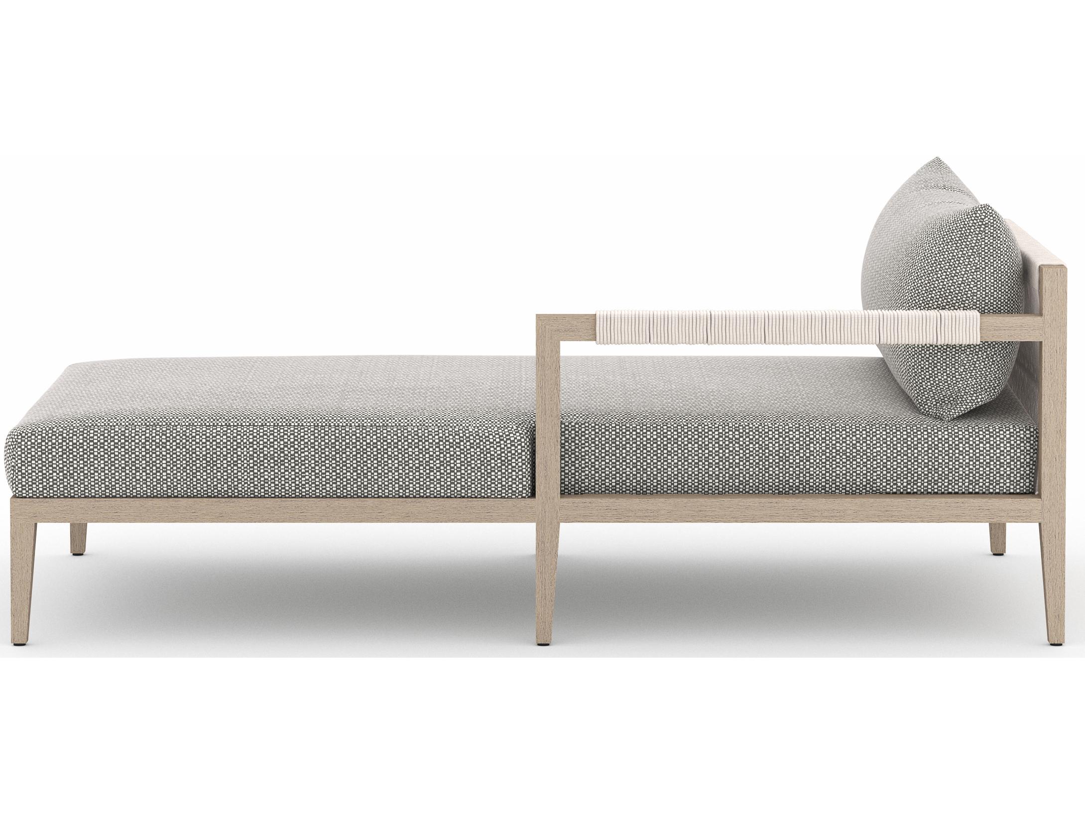 Luxecor Globetrotter Outdoor Faye Ash / Natural Grey Rope Right Arm Facing Chaise Lounge