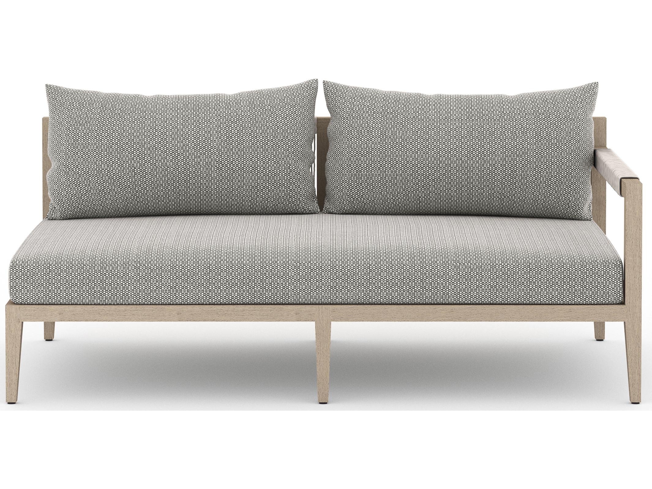 Luxecor Globetrotter Outdoor Faye Ash / Natural Grey Rope Right Arm Facing Loveseat