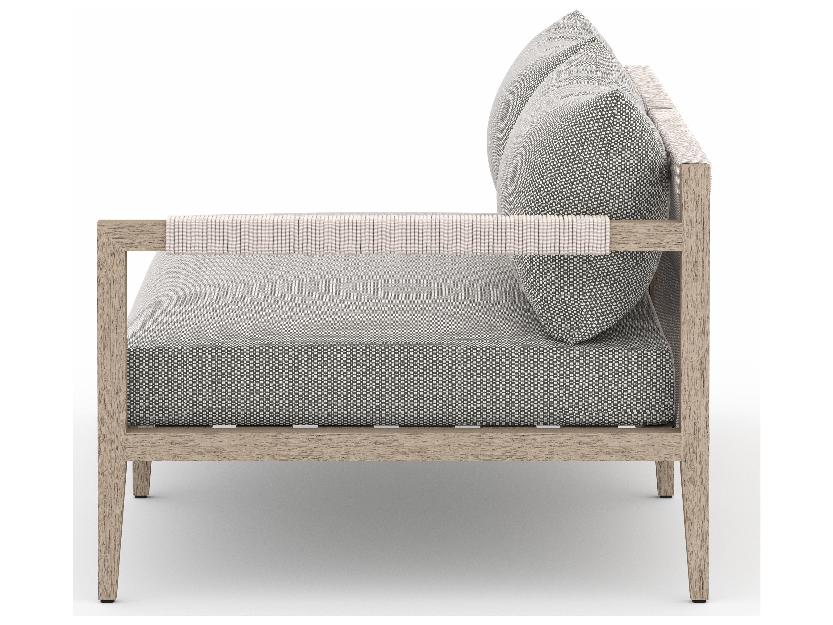 Luxecor Globetrotter Outdoor Faye Ash / Natural Grey Rope Right Arm Facing Loveseat