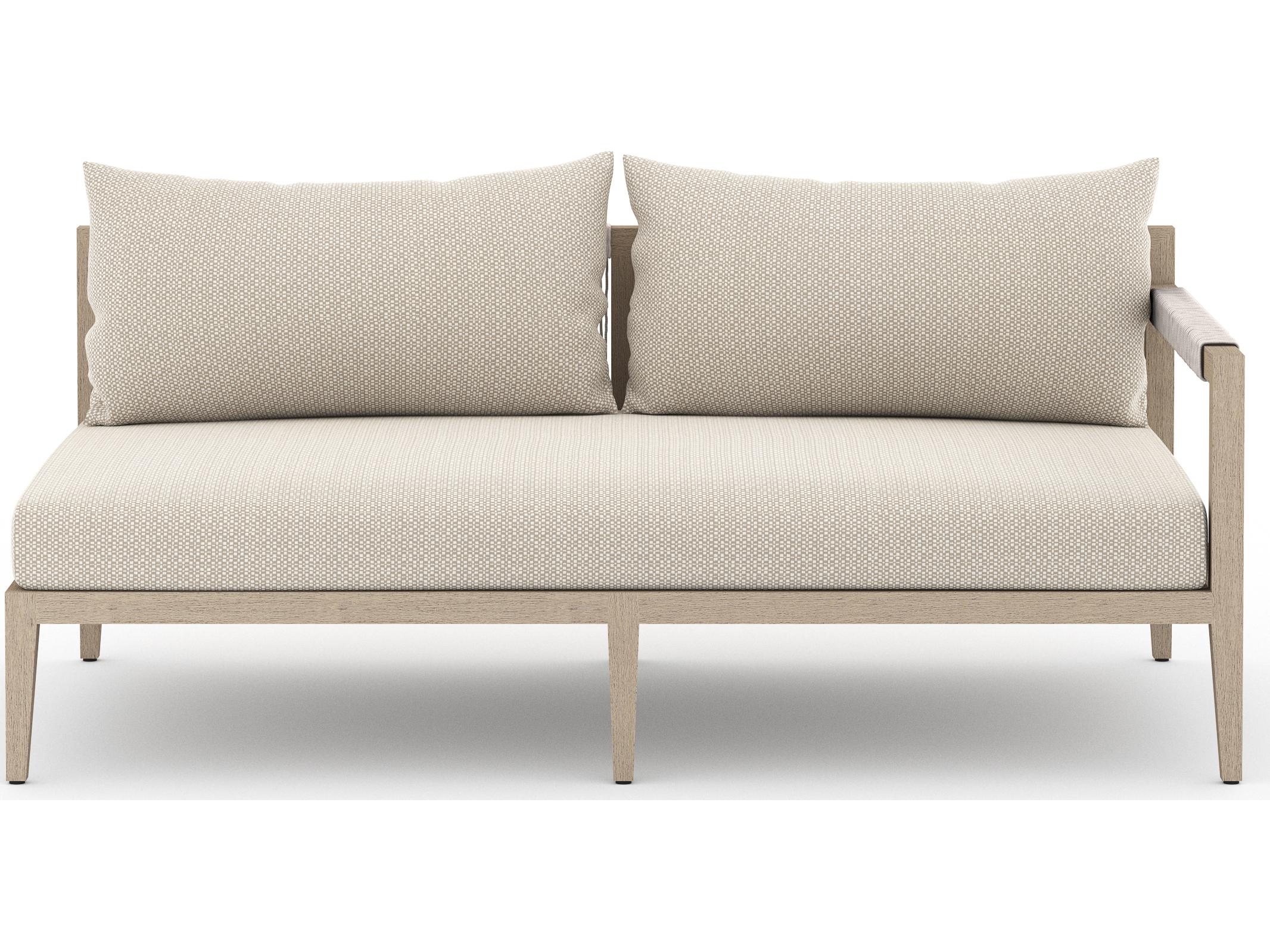 Luxecor Globetrotter Outdoor Faye Sand / Natural Grey Rope Right Arm Facing Loveseat