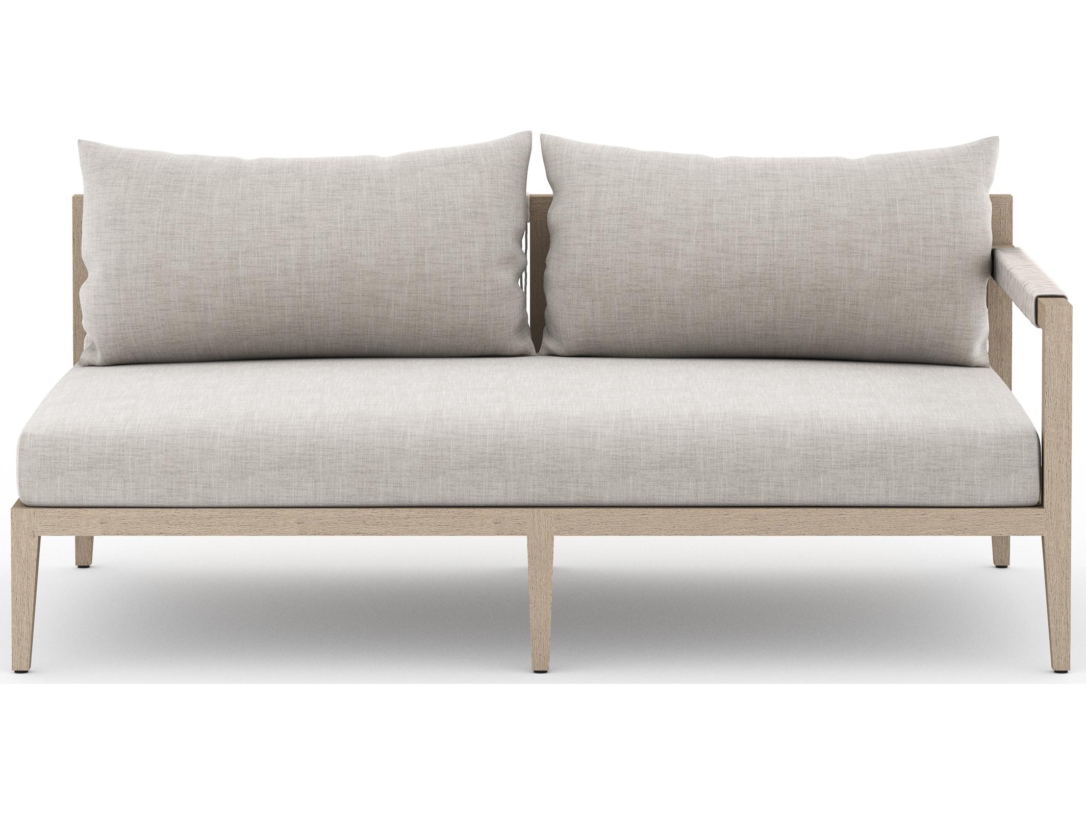 Luxecor Globetrotter Outdoor Stone Grey / Natural Rope Right Arm Facing Loveseat