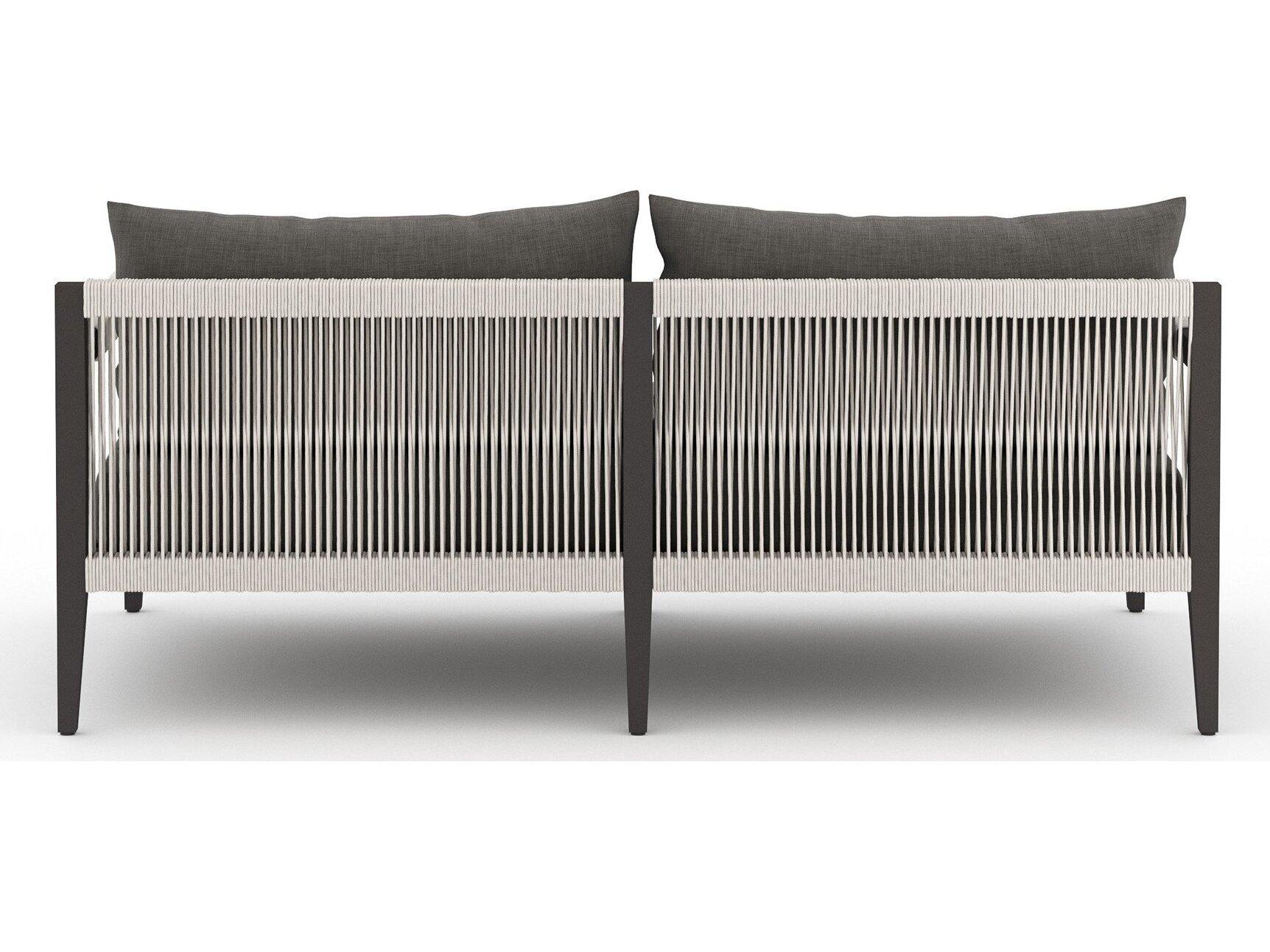 Four Hands Outdoor Solano Charcoal / Bronze / Ivory Rope Loveseat