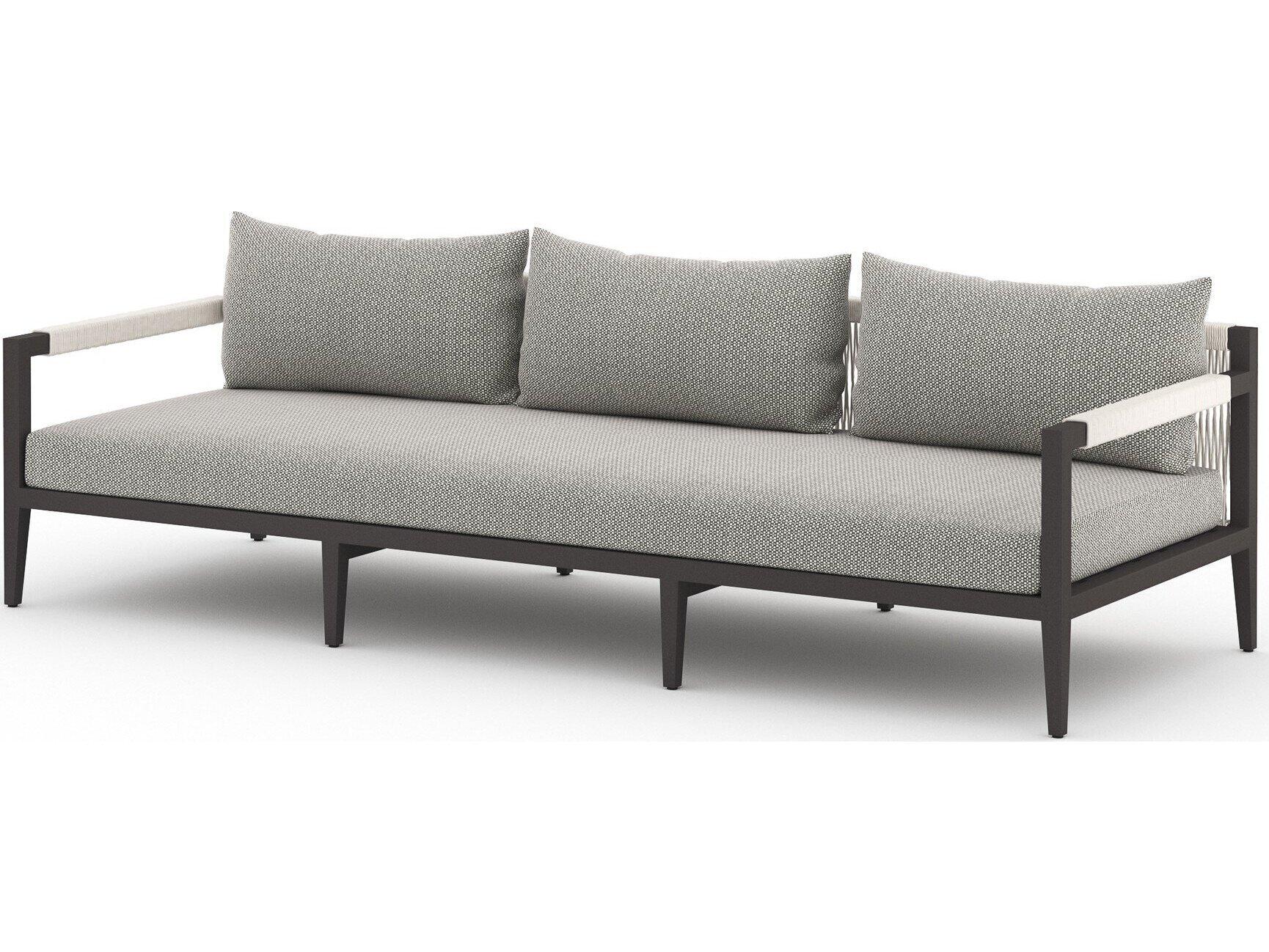 Four Hands Outdoor Solano Faye Ash / Bronze / Ivory Rope Sofa