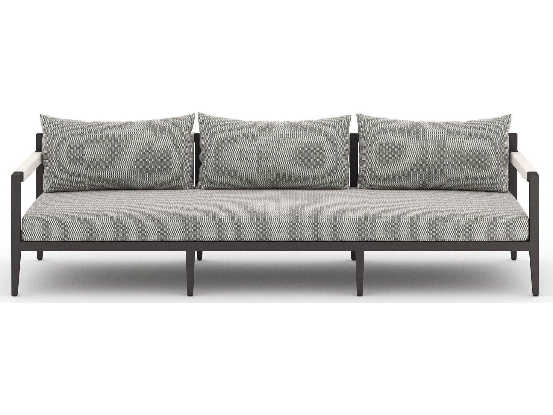 Four Hands Outdoor Solano Faye Ash / Bronze / Ivory Rope Sofa