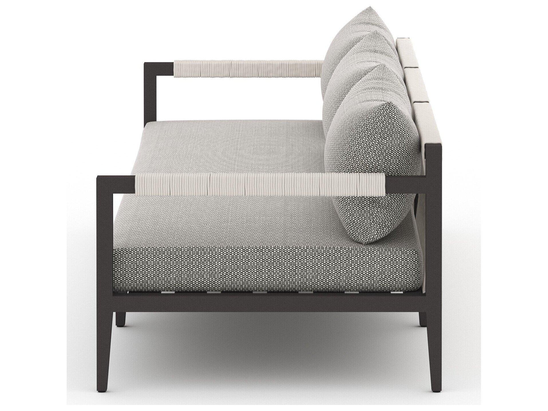 Four Hands Outdoor Solano Faye Ash / Bronze / Ivory Rope Sofa