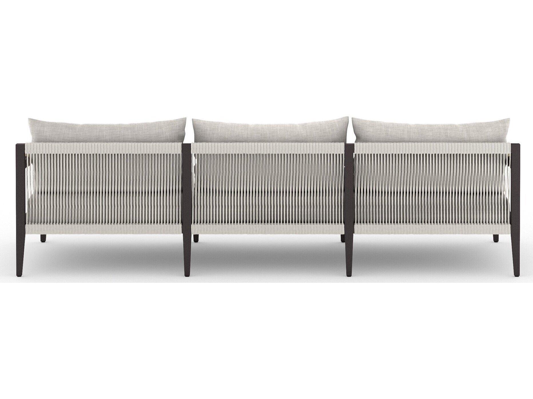 Four Hands Outdoor Solano Stone Grey / Bronze / Ivory Rope Sofa