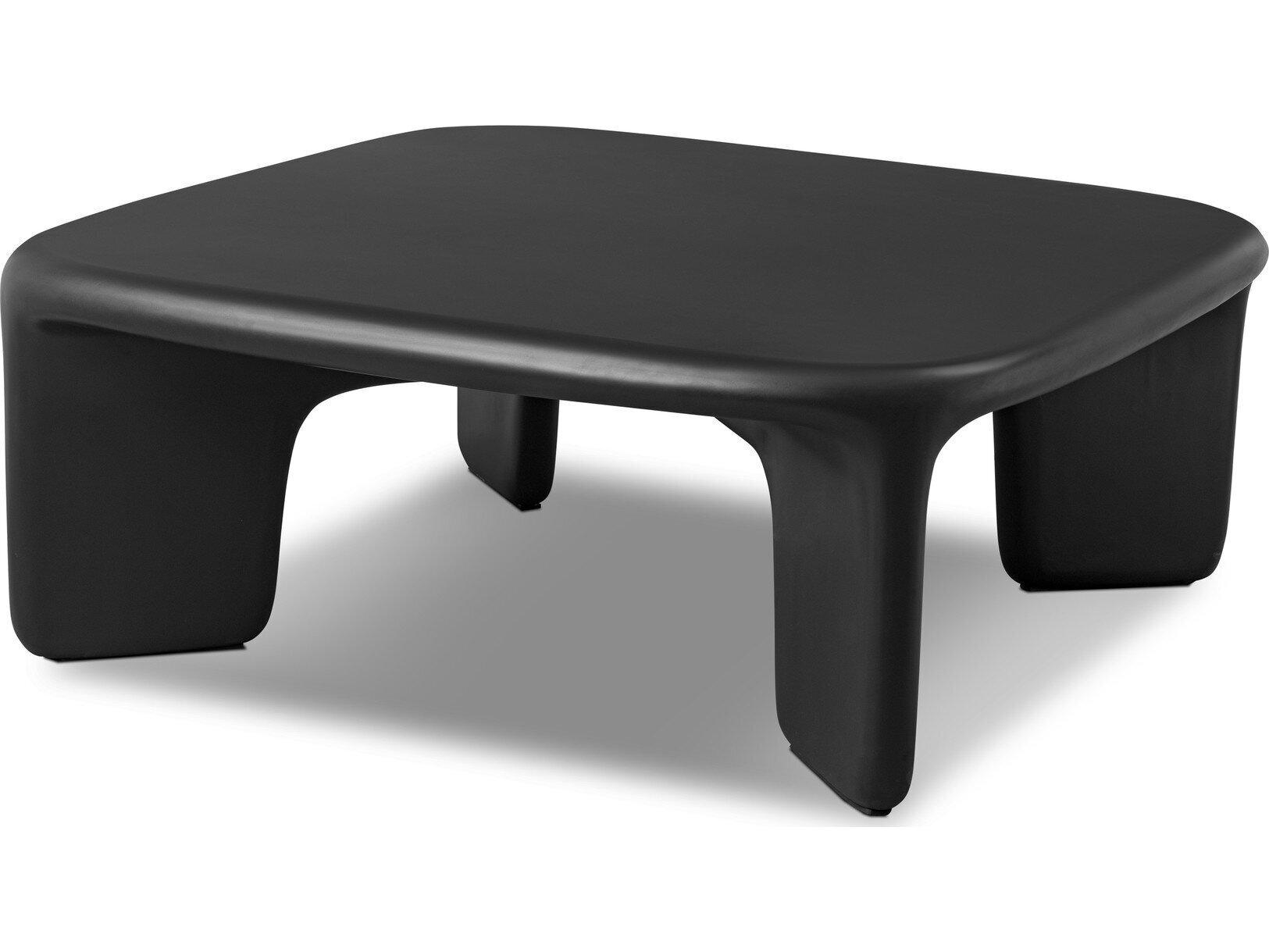 Four Hands Outdoor Thayer Black Concrete Square Coffee Table