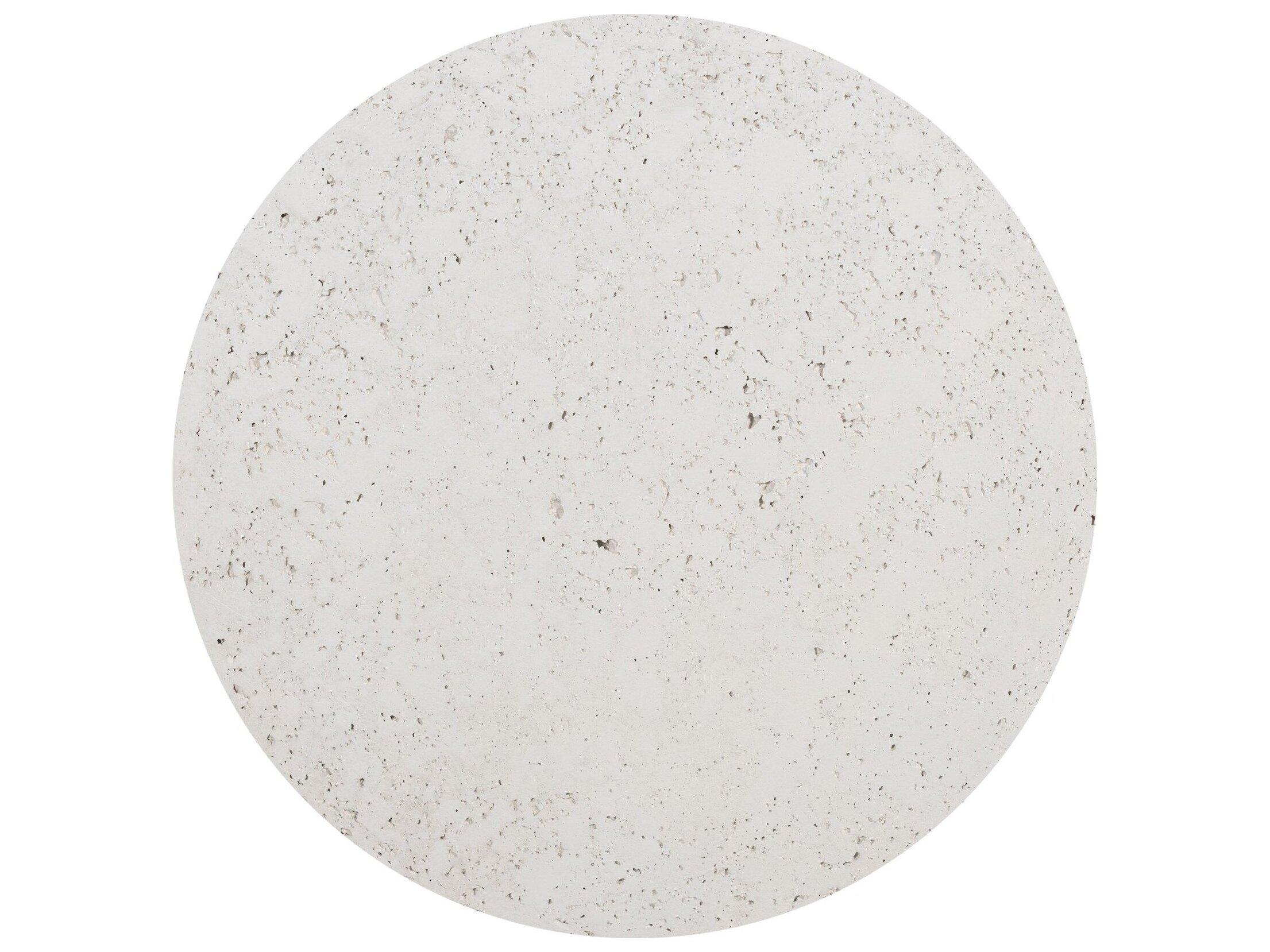 Four Hands Outdoor Constantine Textured Grey Concrete Round End Table