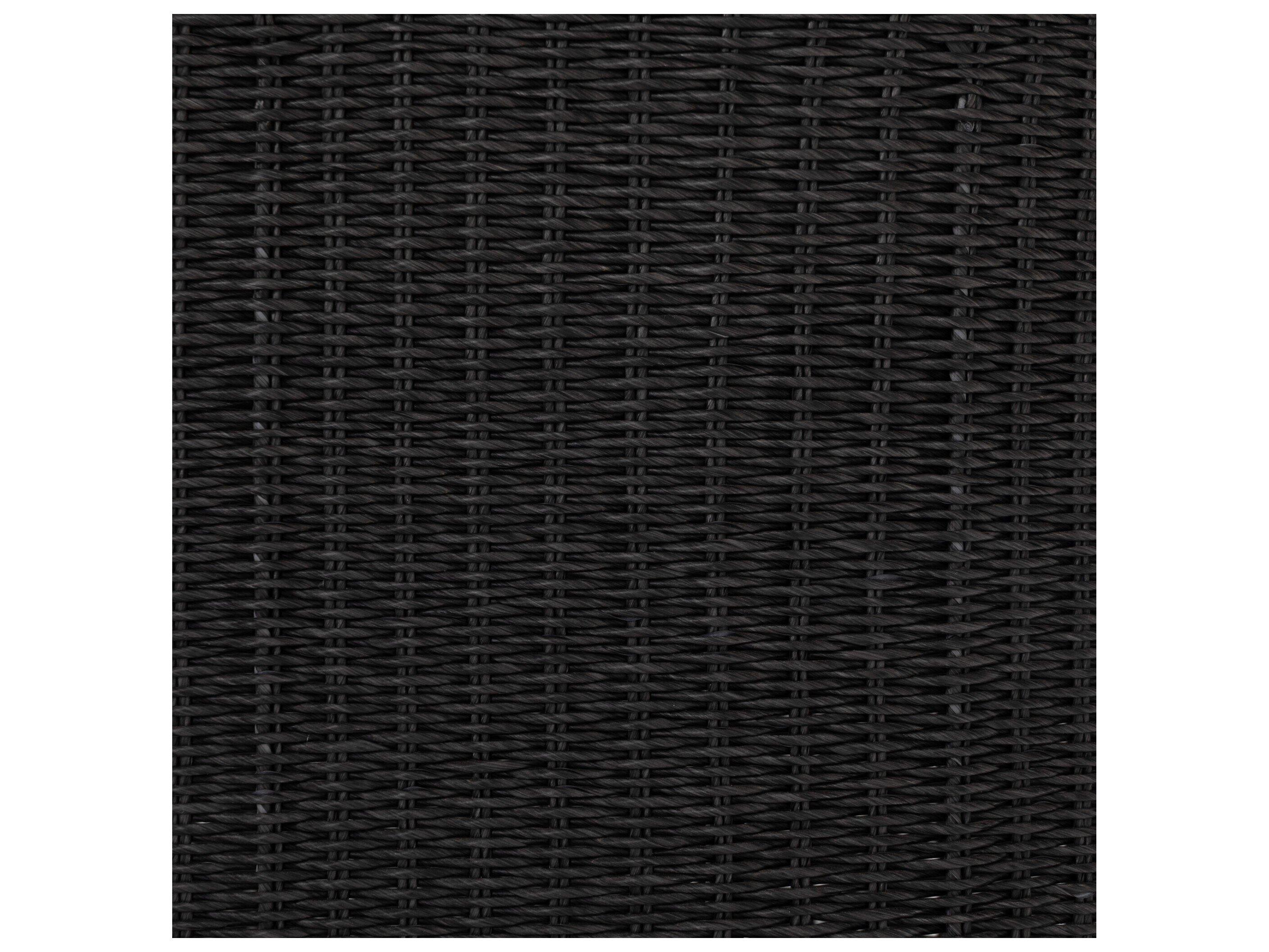 Four Hands Outdoor Grass Roots Vintage Coal Lounge Chair with Stinson White Cushion