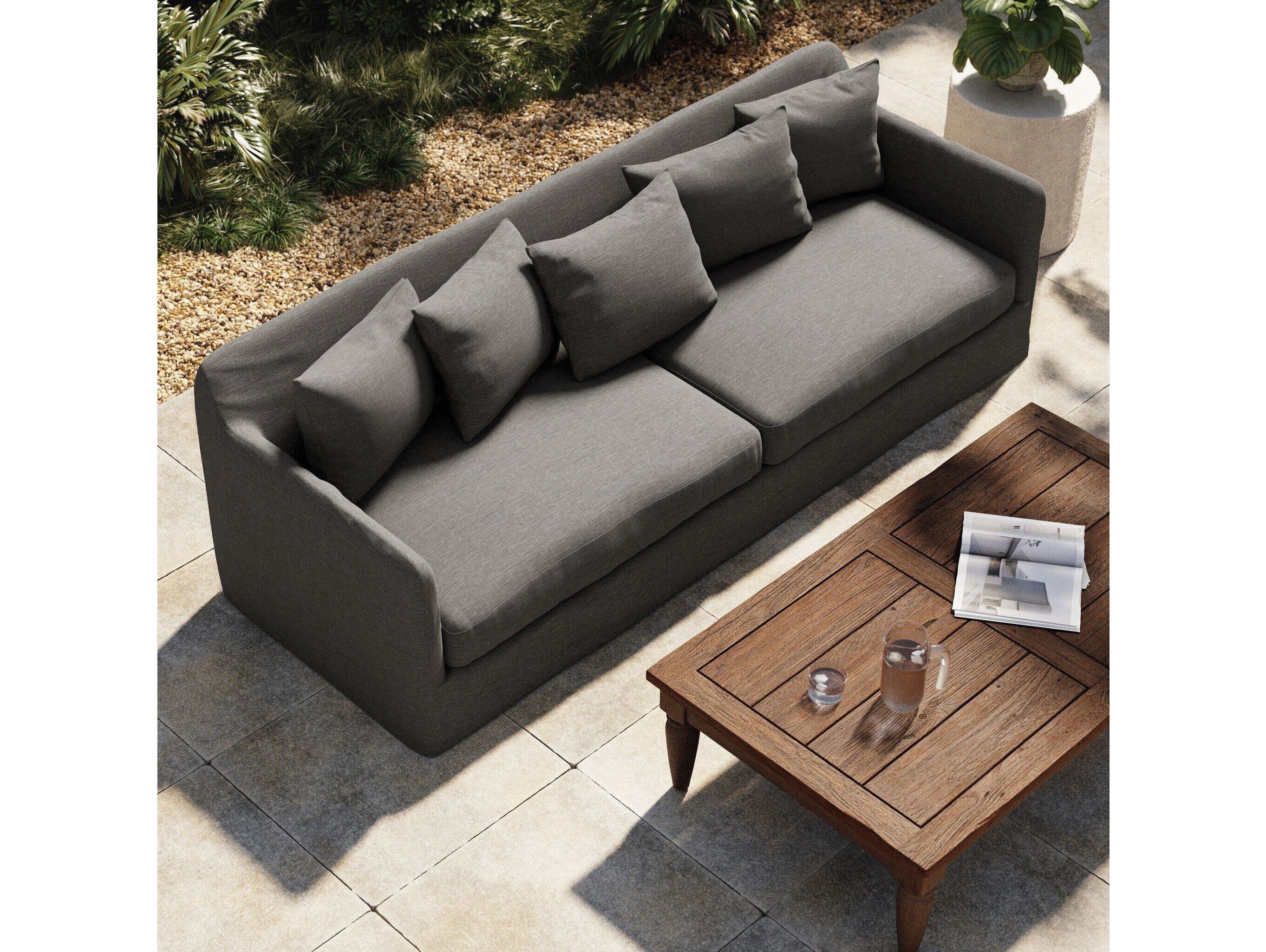 Four Hands Outdoor Solano Charcoal Sofa