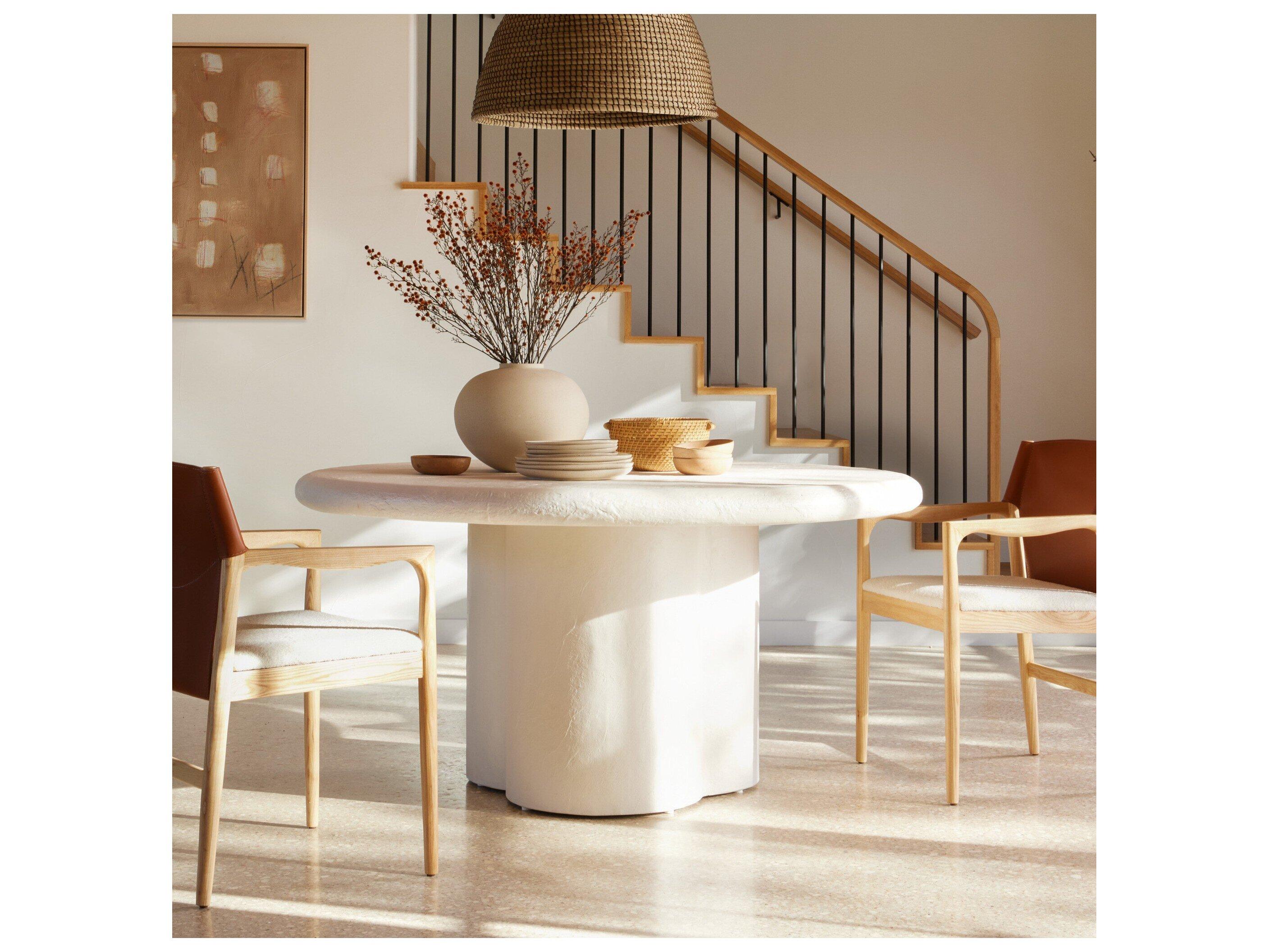 Four Hands Outdoor Constantine Molded  Concrete Round Dining Table