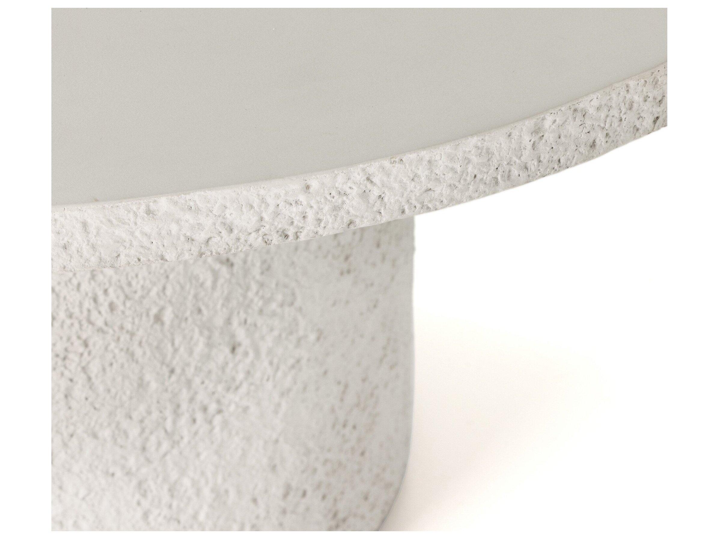 Four Hands Outdoor Constantine White Matte Concrete 60" Round Dining Table