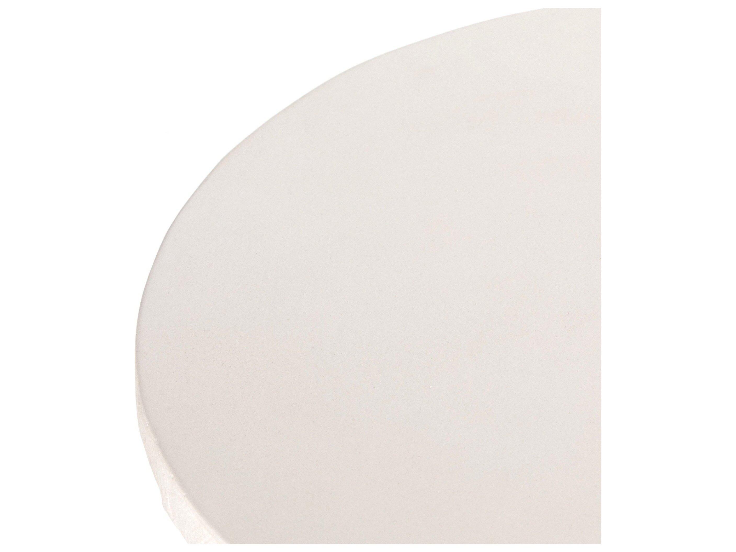 Four Hands Outdoor Constantine White Concrete Round End Table