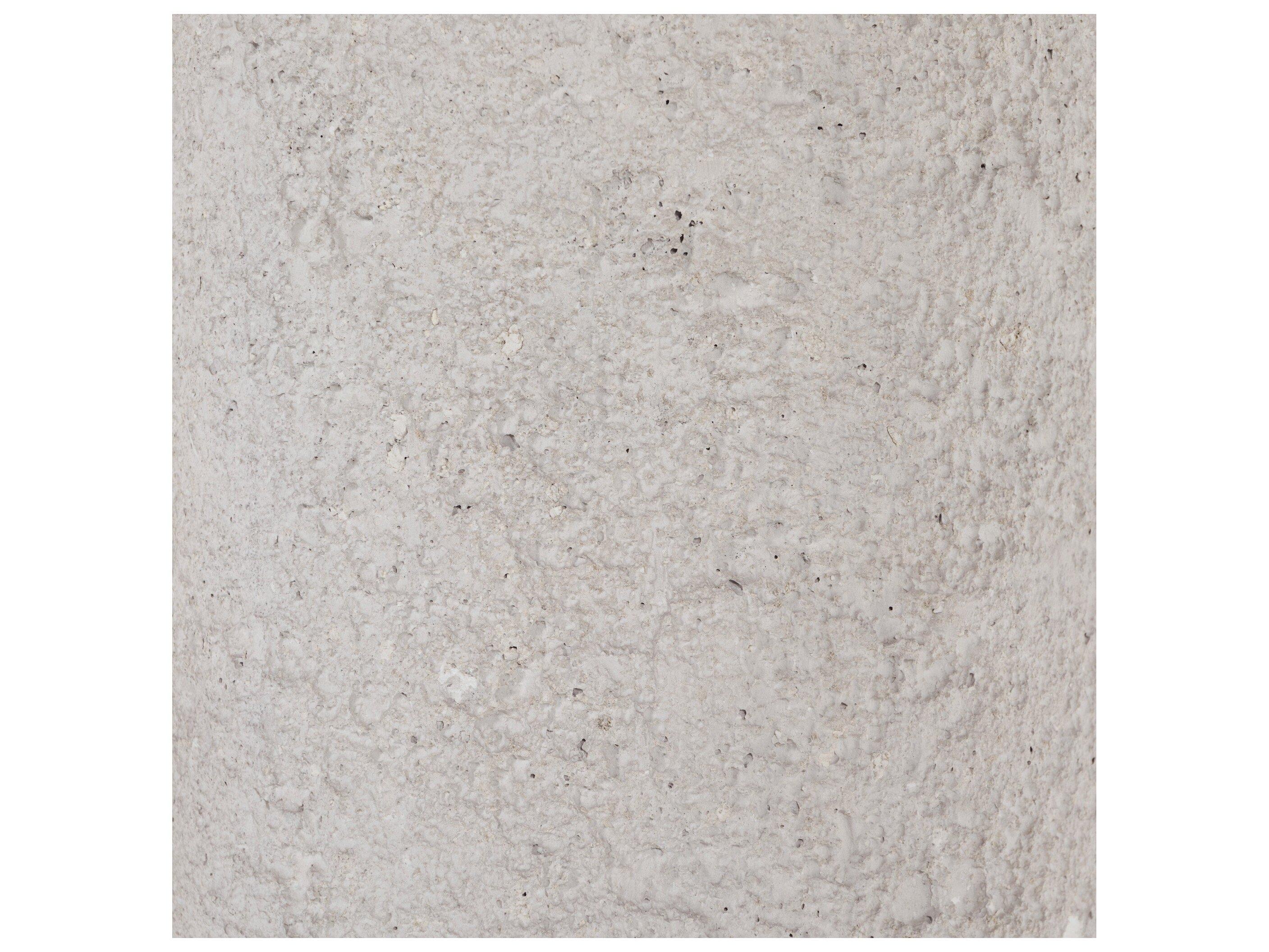 Four Hands Outdoor Constantine Blanc White / Matte White Concrete Round End Table