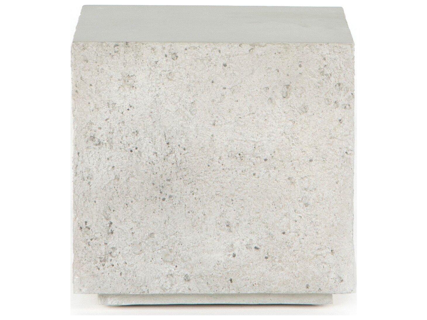 Four Hands Outdoor Constantine Blanc White / Matte White Concrete Square End Table