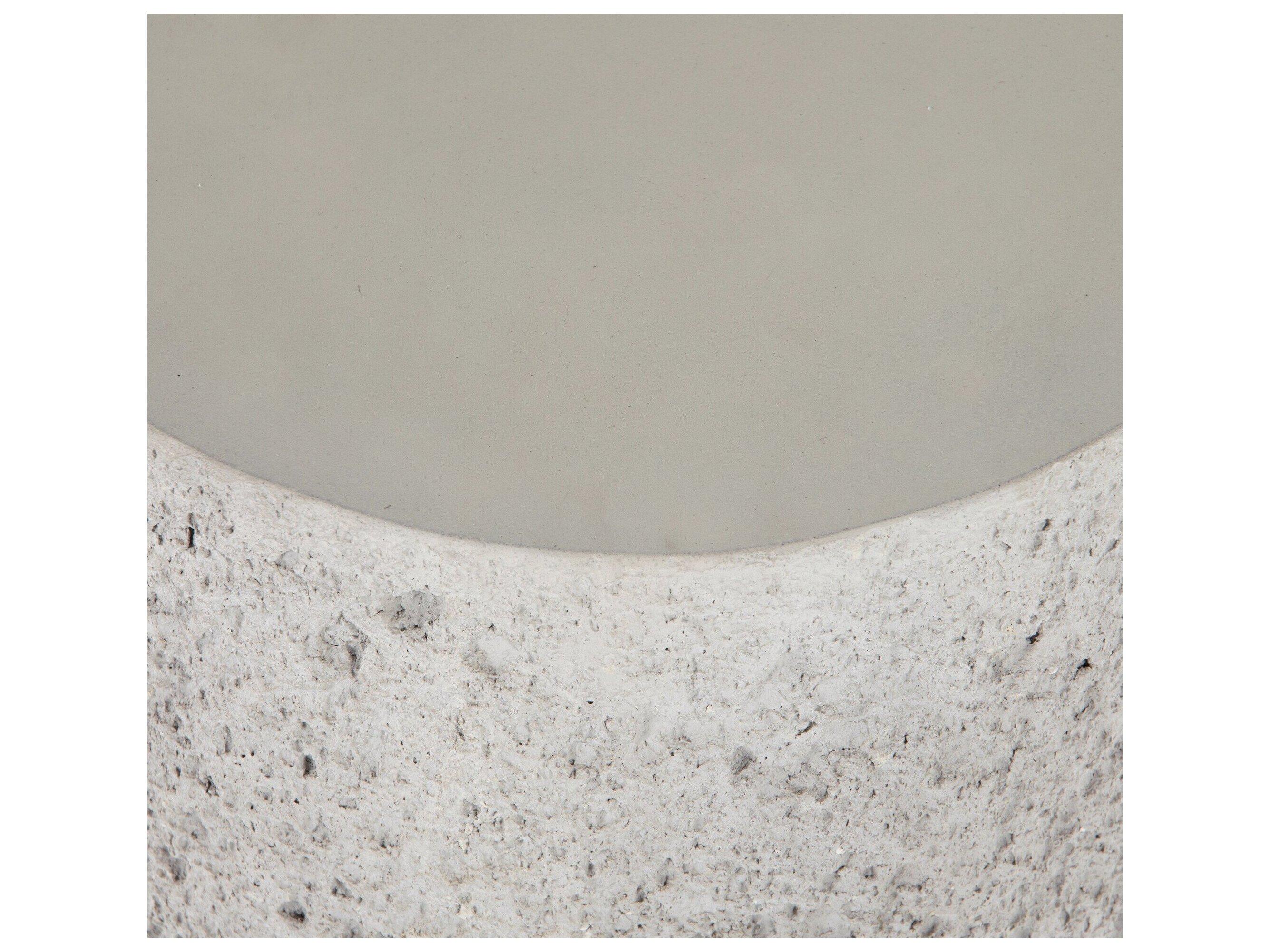 Four Hands Outdoor Constantine Blanc White / Matte White Concrete Round End Table