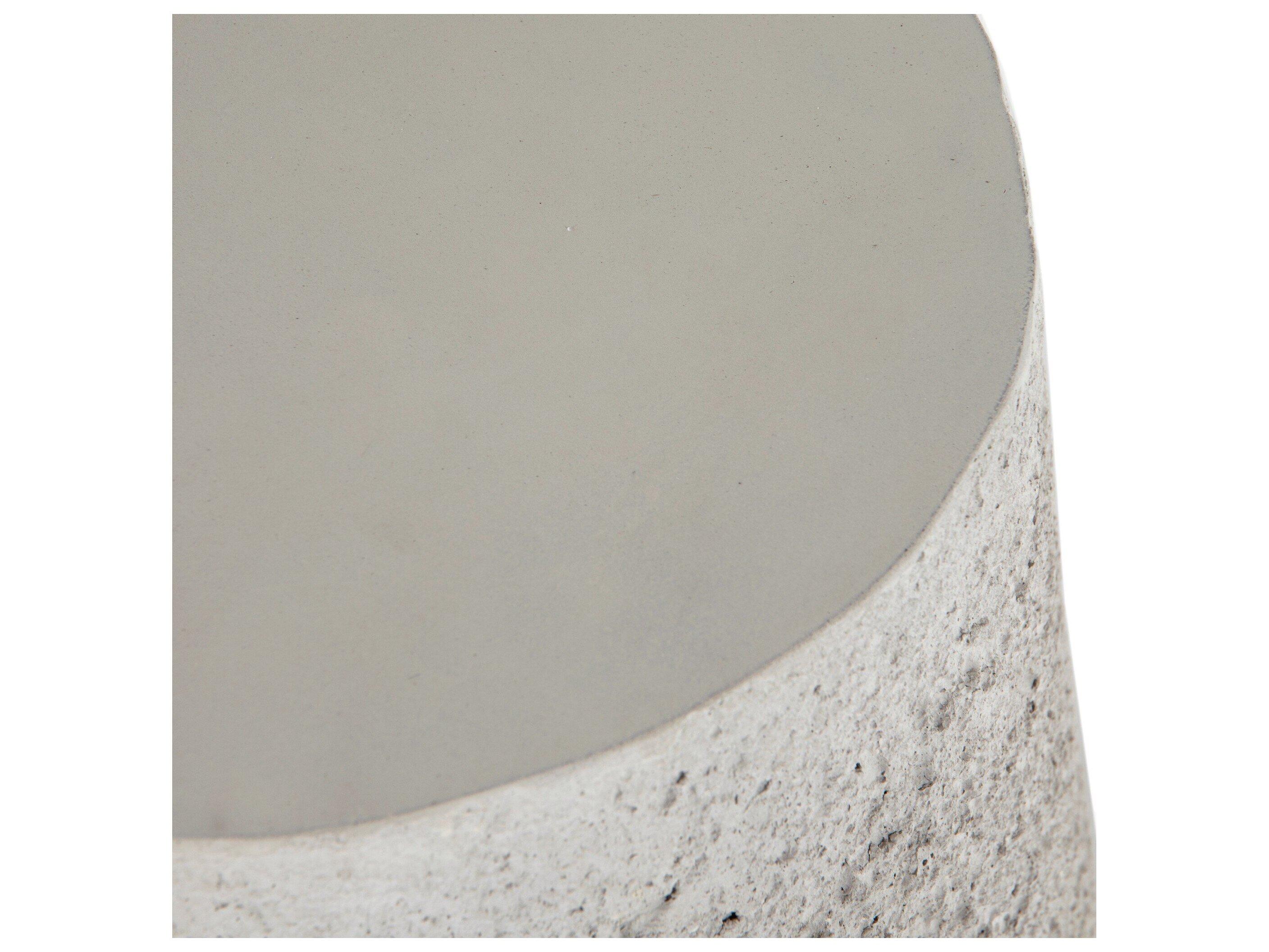 Four Hands Outdoor Constantine Blanc White / Matte White Concrete Round End Table