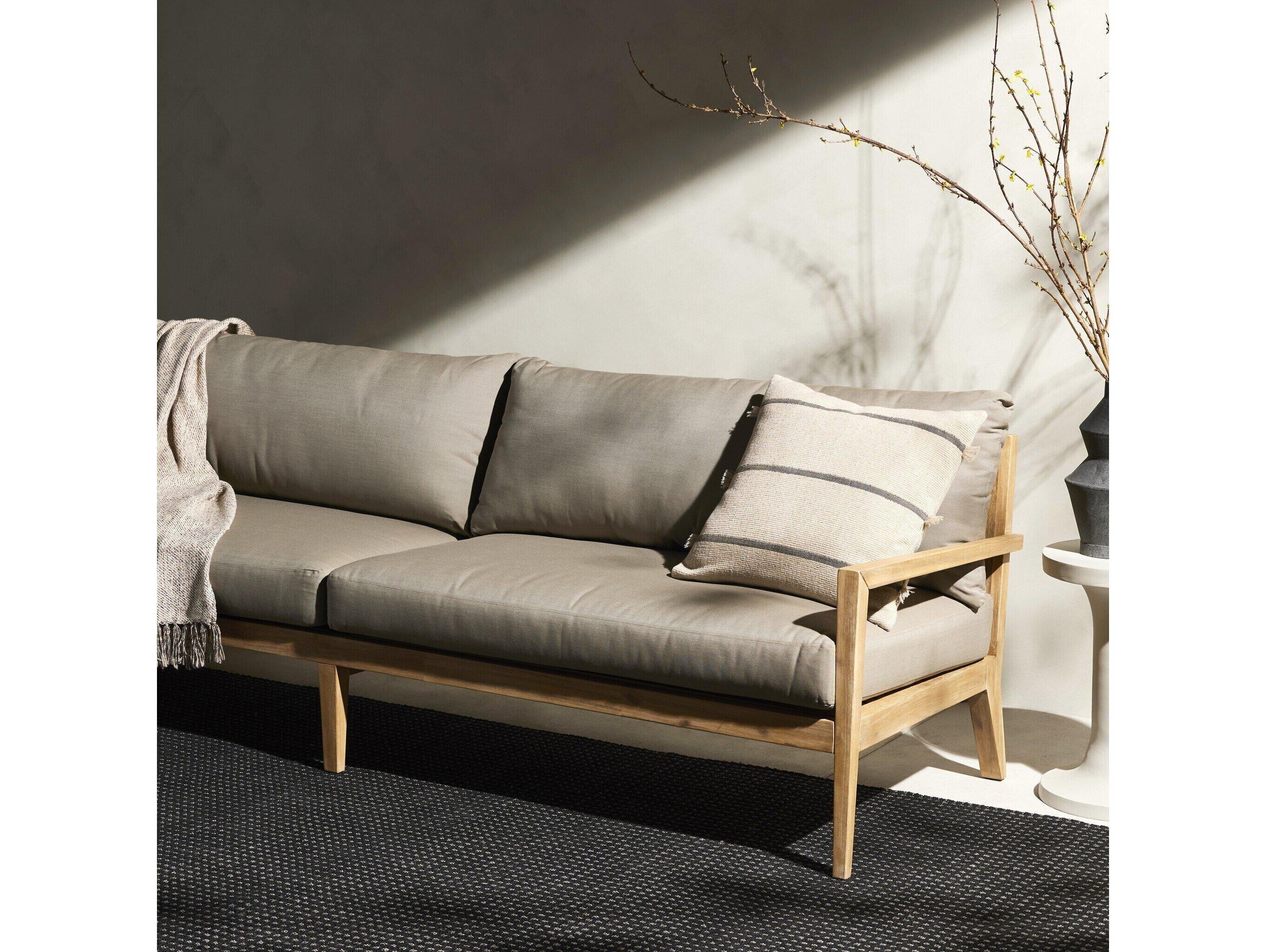Four Hands Outdoor Belfast Royal Taupe Acacia Sofa