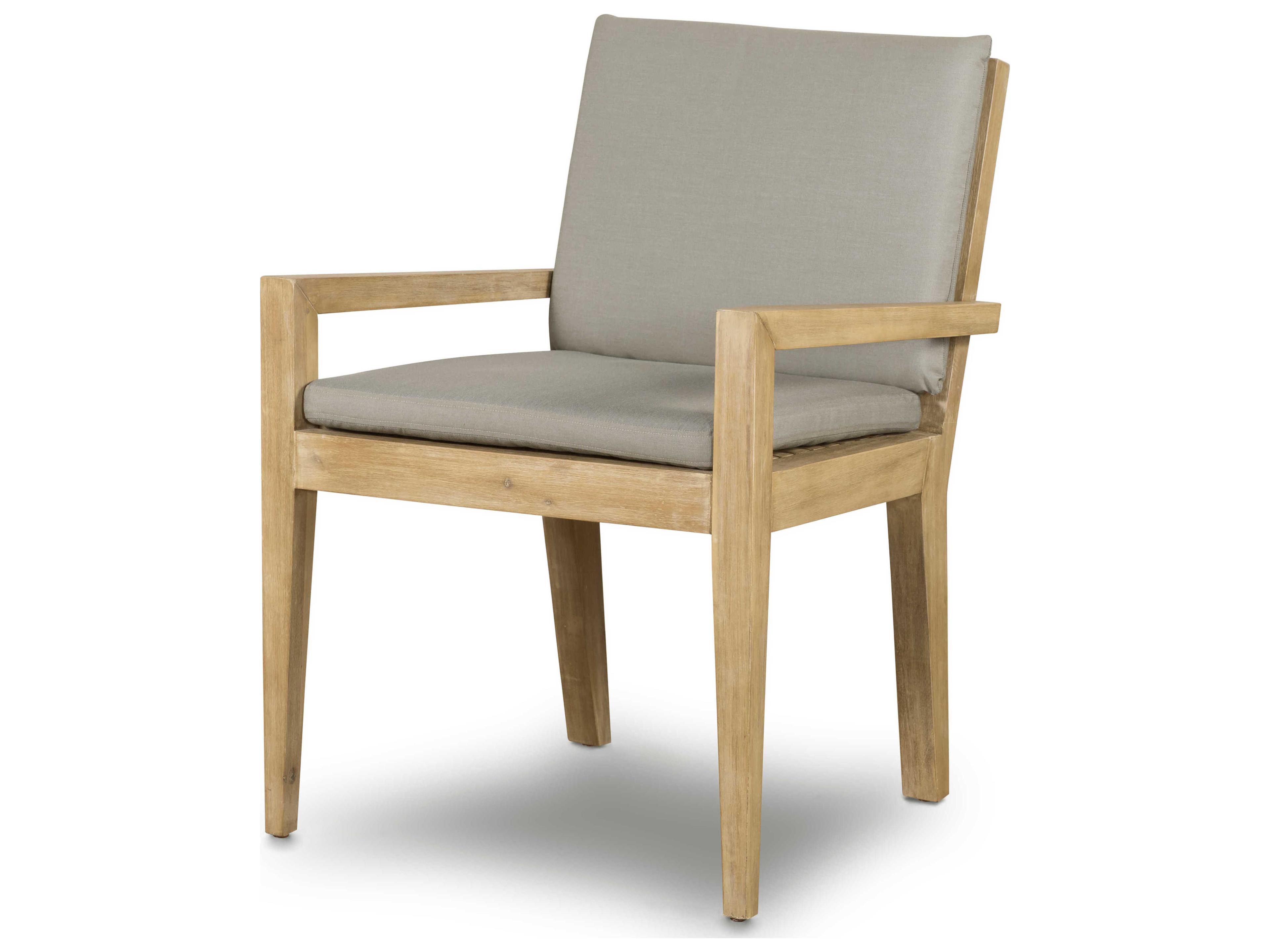Luxecor Globetrotter Outdoor Royal Taupe / Natural Acacia Arm Dining Chair