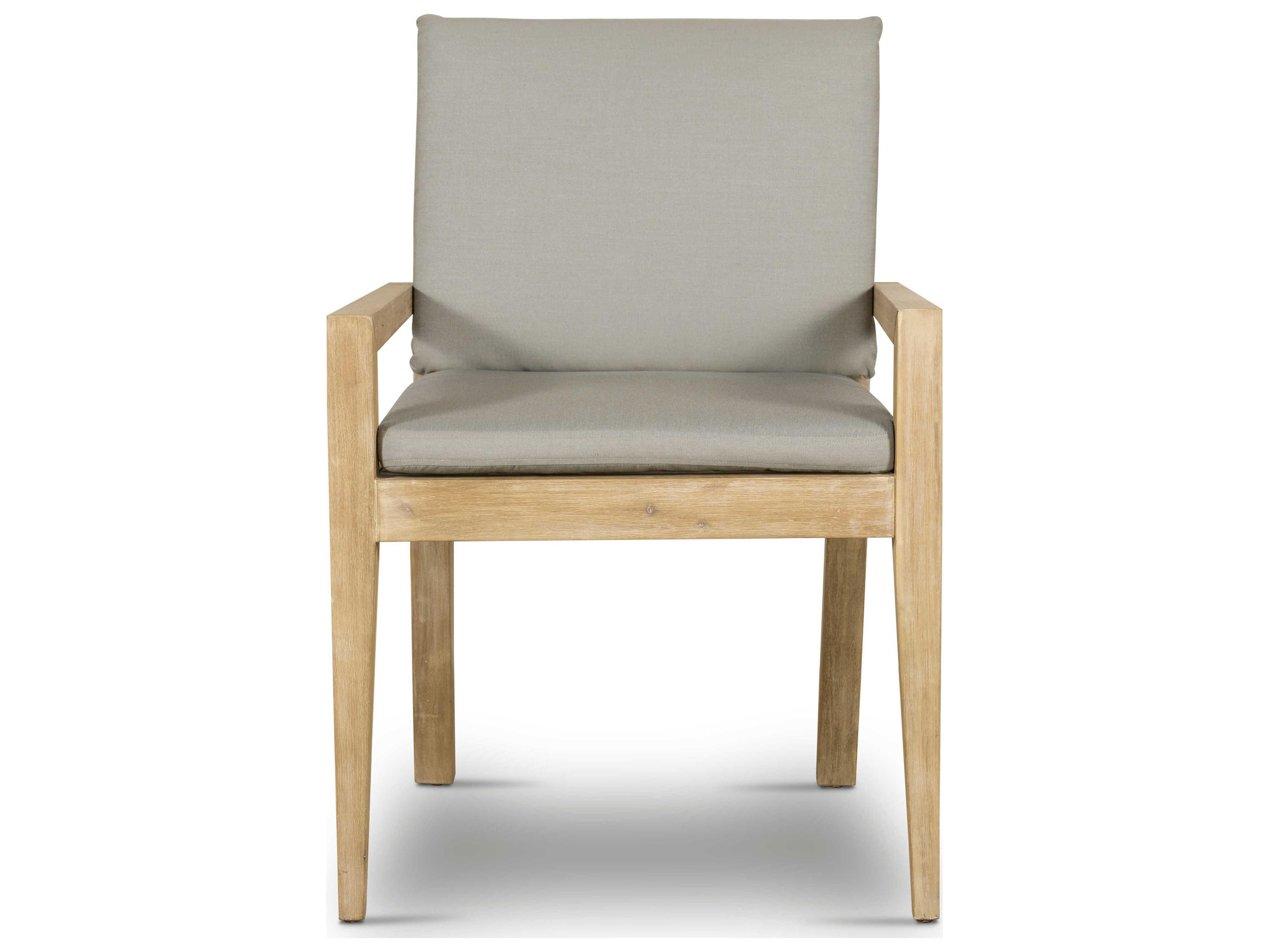 Luxecor Globetrotter Outdoor Royal Taupe / Natural Acacia Arm Dining Chair
