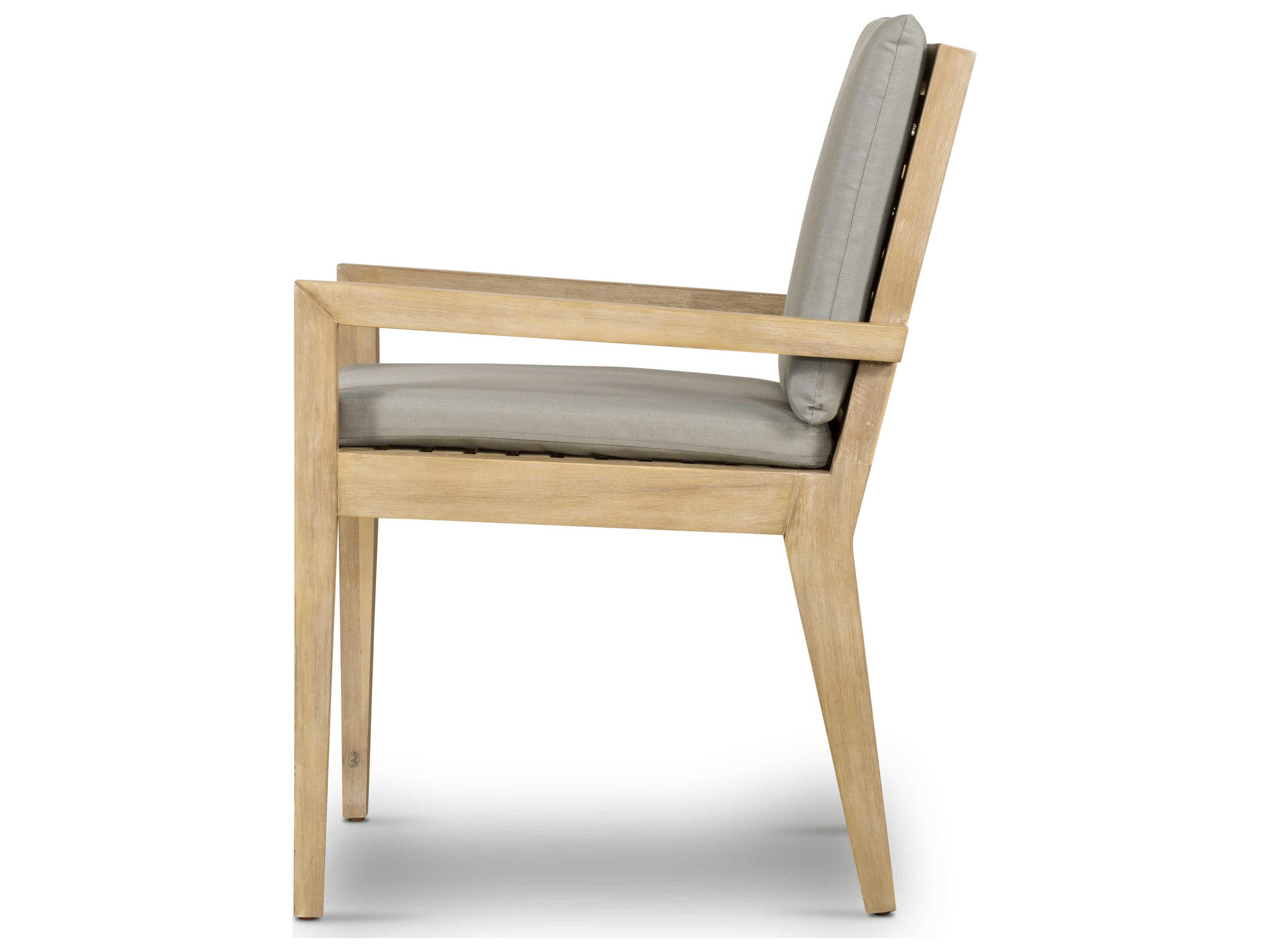 Luxecor Globetrotter Outdoor Royal Taupe / Natural Acacia Arm Dining Chair