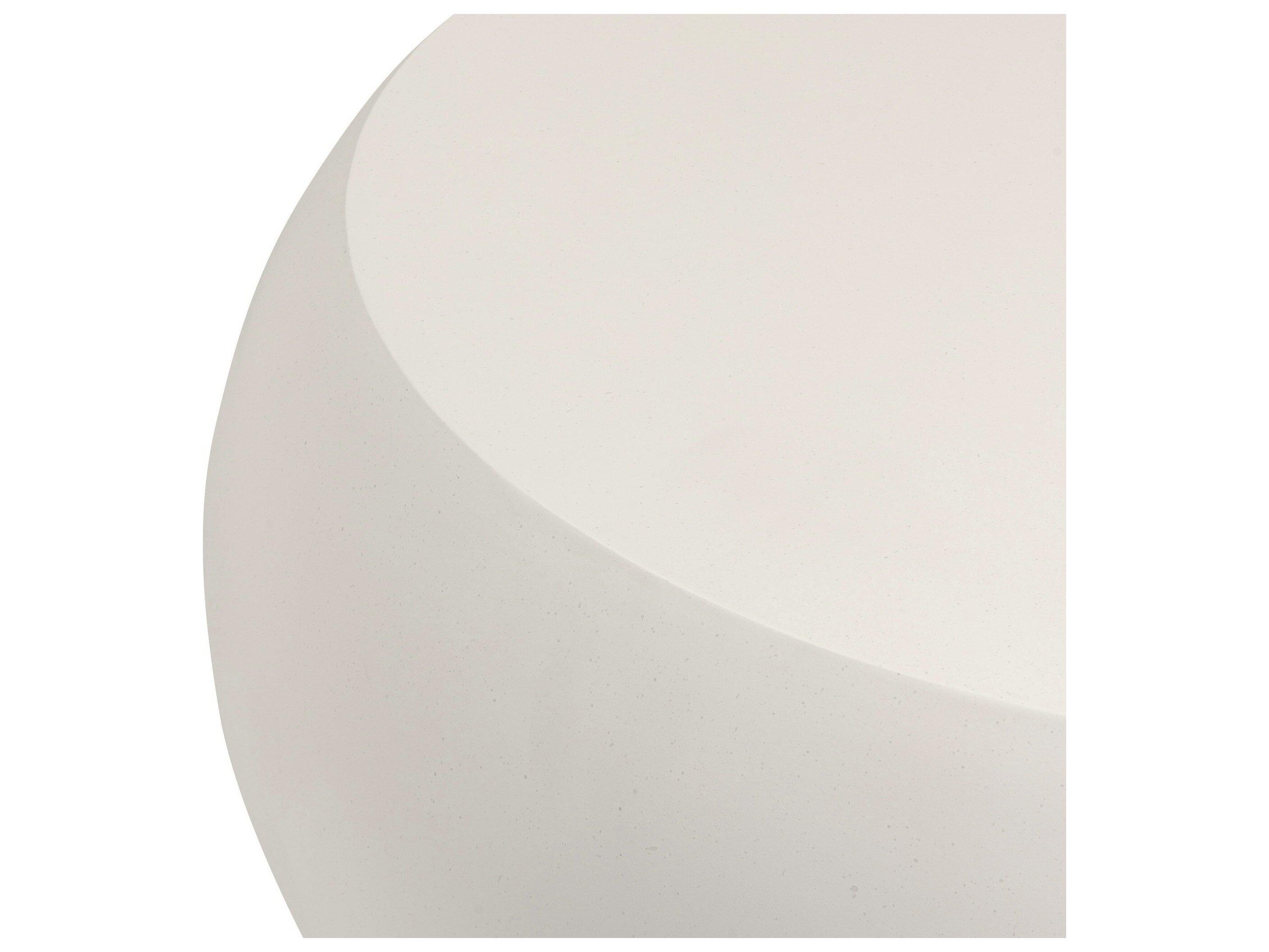 Four Hands Outdoor Thayer Ivory Clay Concrete Round Coffee Table