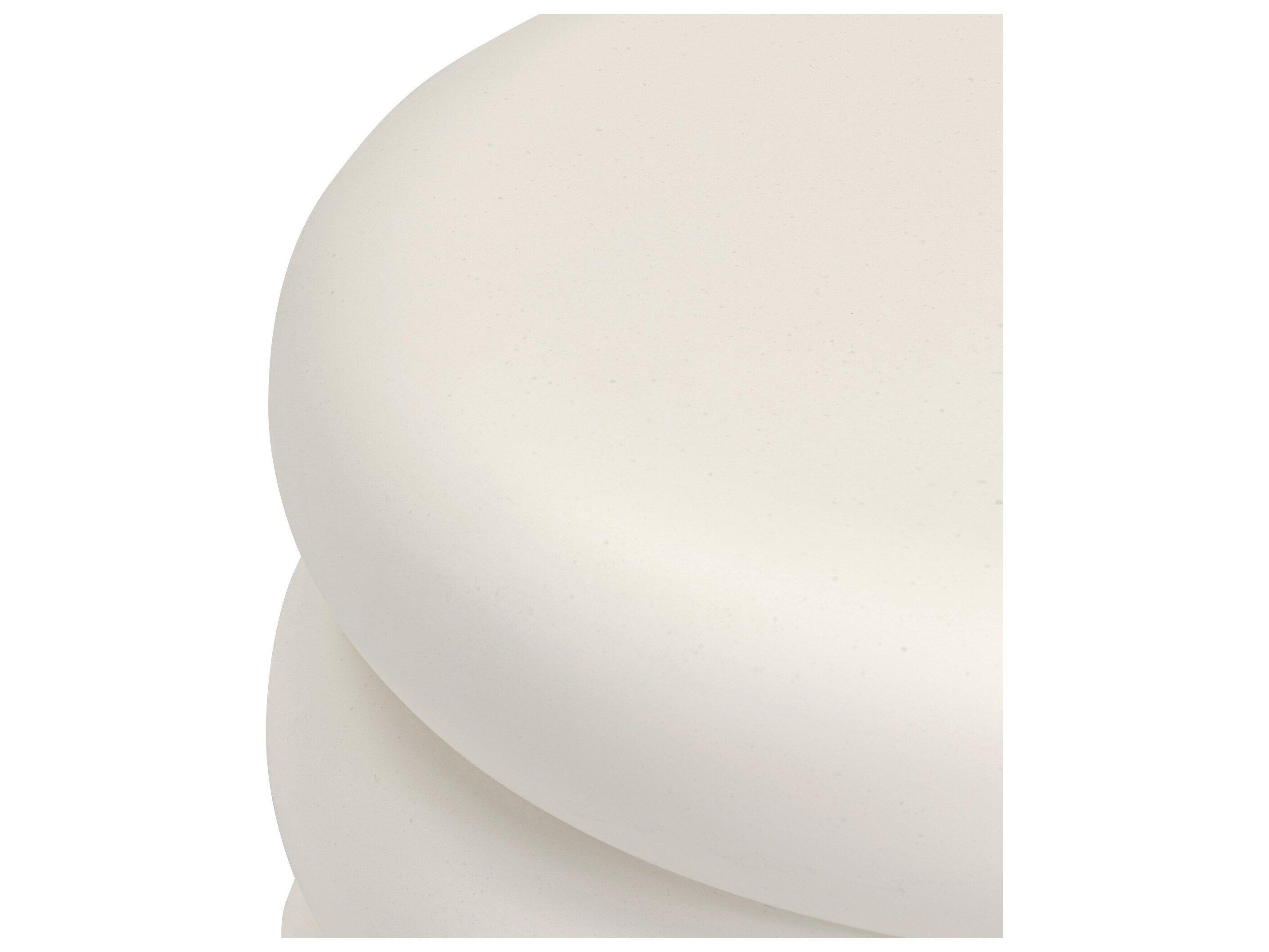 Four Hands Outdoor Thayer Ivory Clay Concrete Round End Table